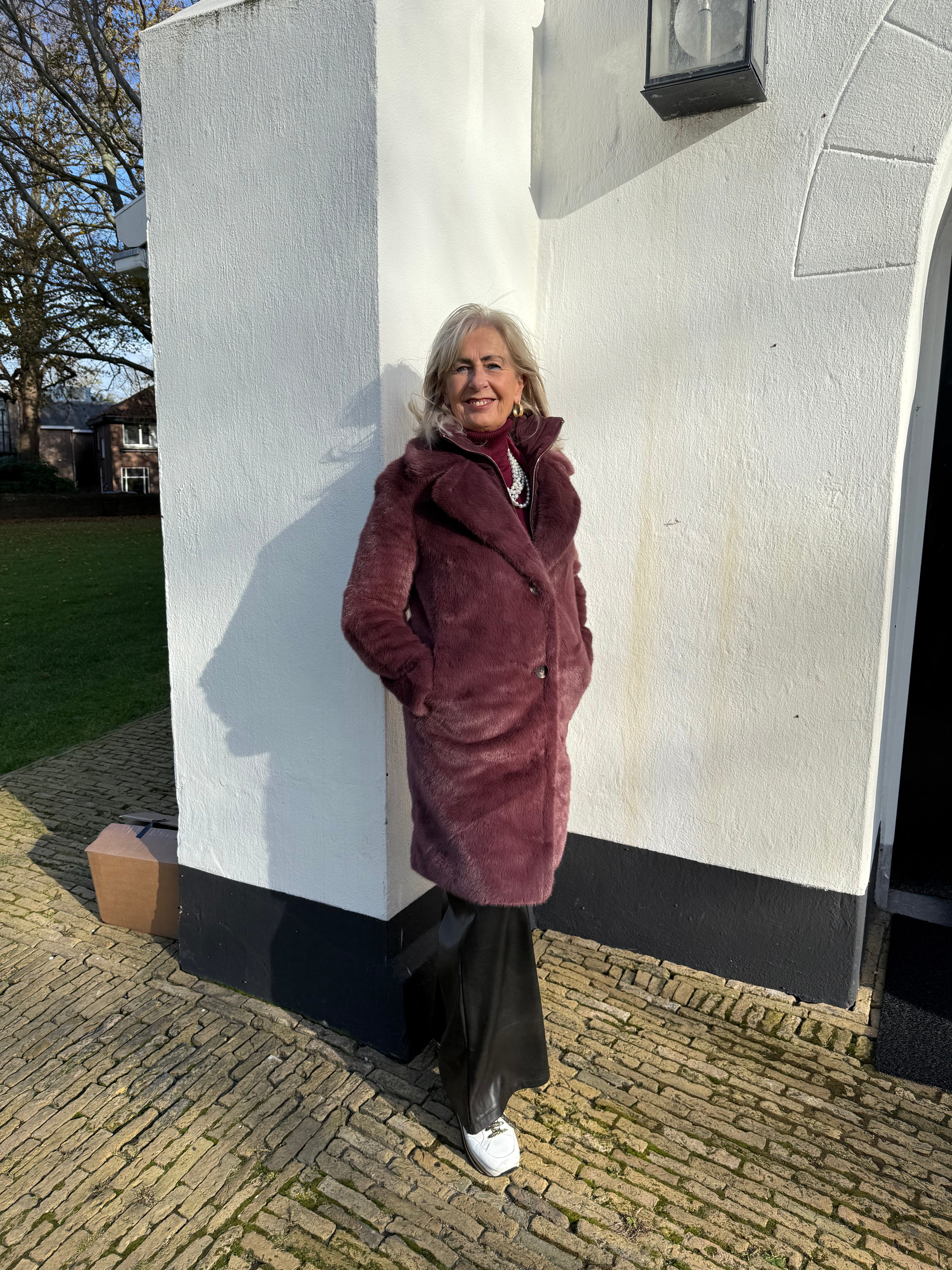 Rino & Pelle Geesje jas chocolate bean