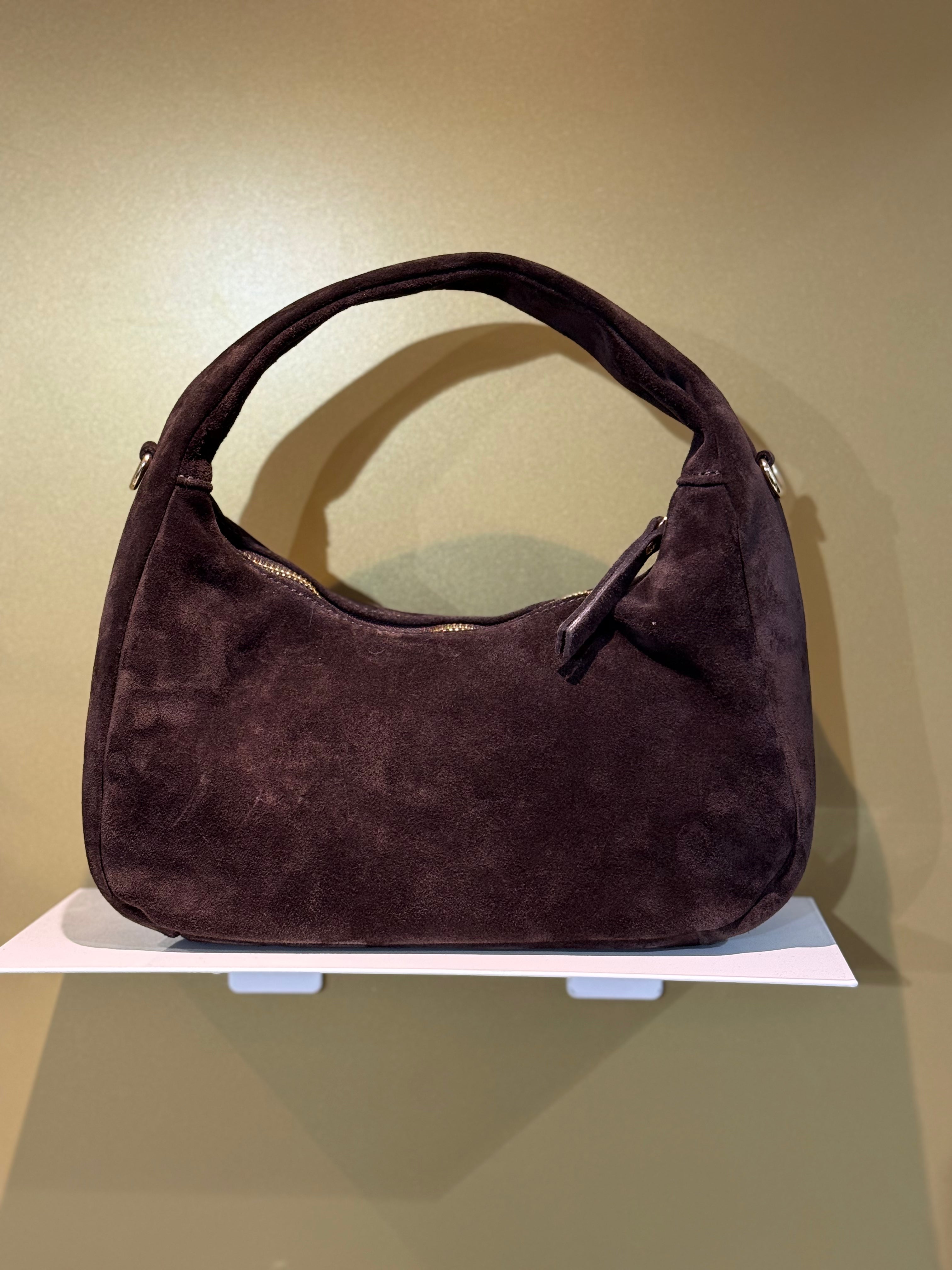 MVD Suede Stud Glam Bag bruin