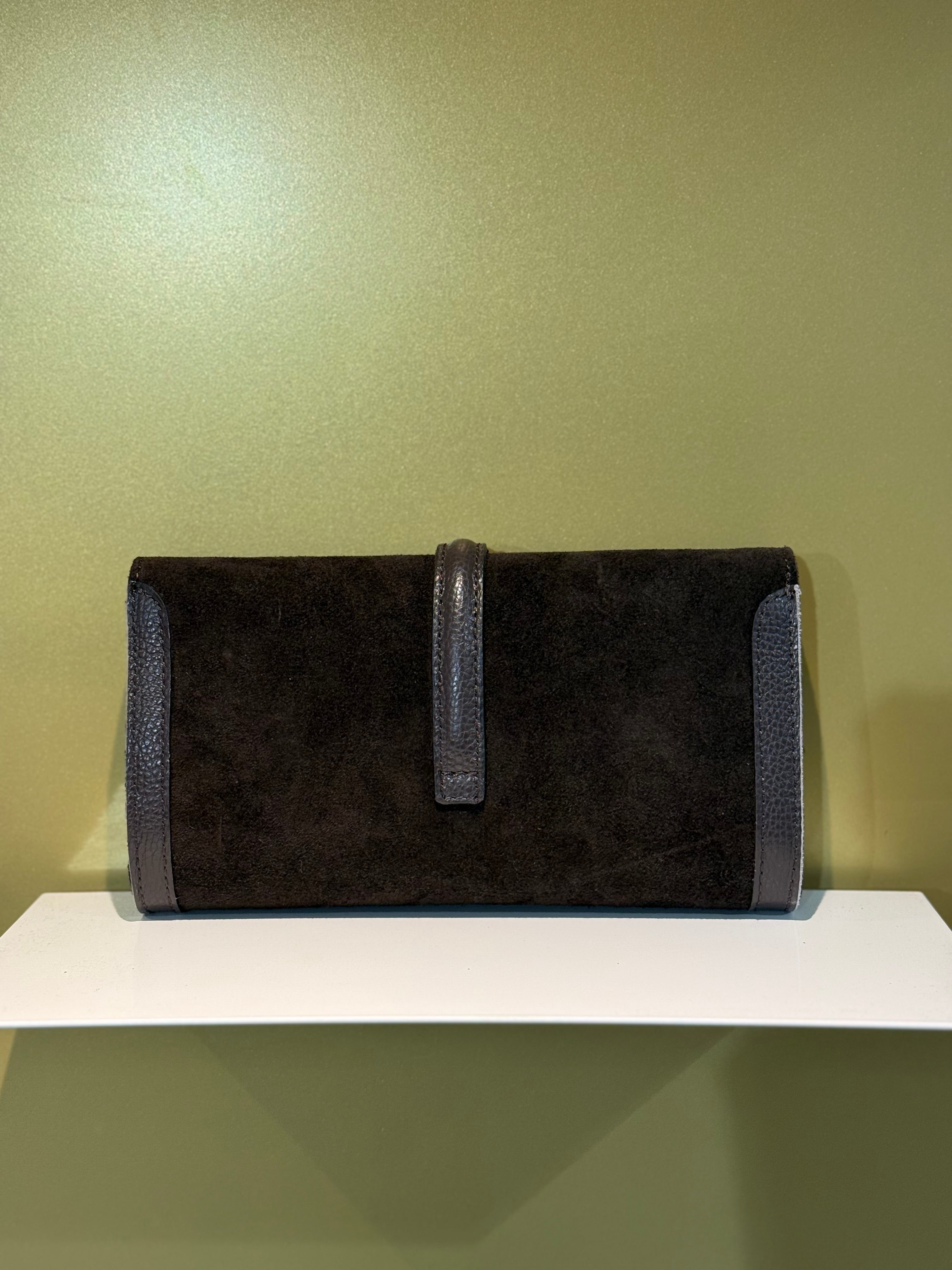 MVD Brown Suede & Leather Clutch