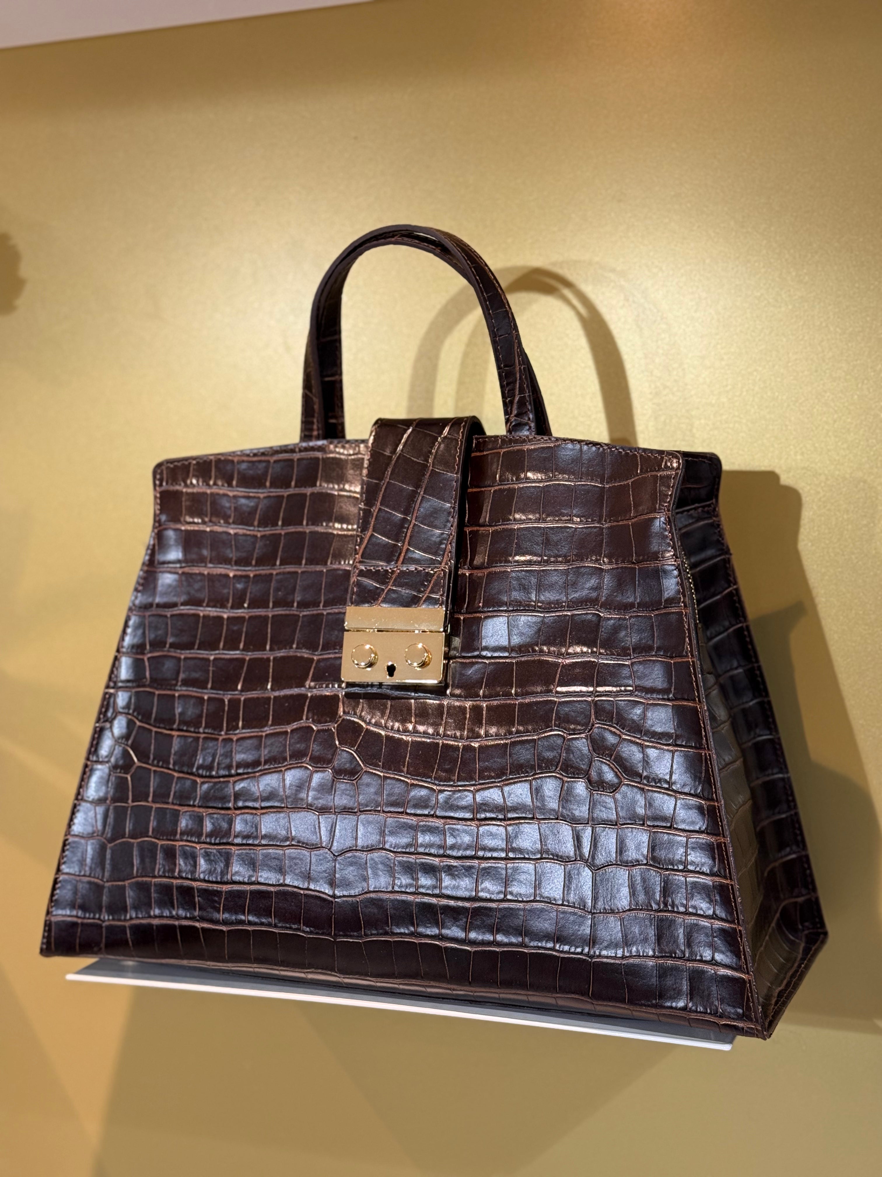 MVD Luxury Brown Snake-Print Bag