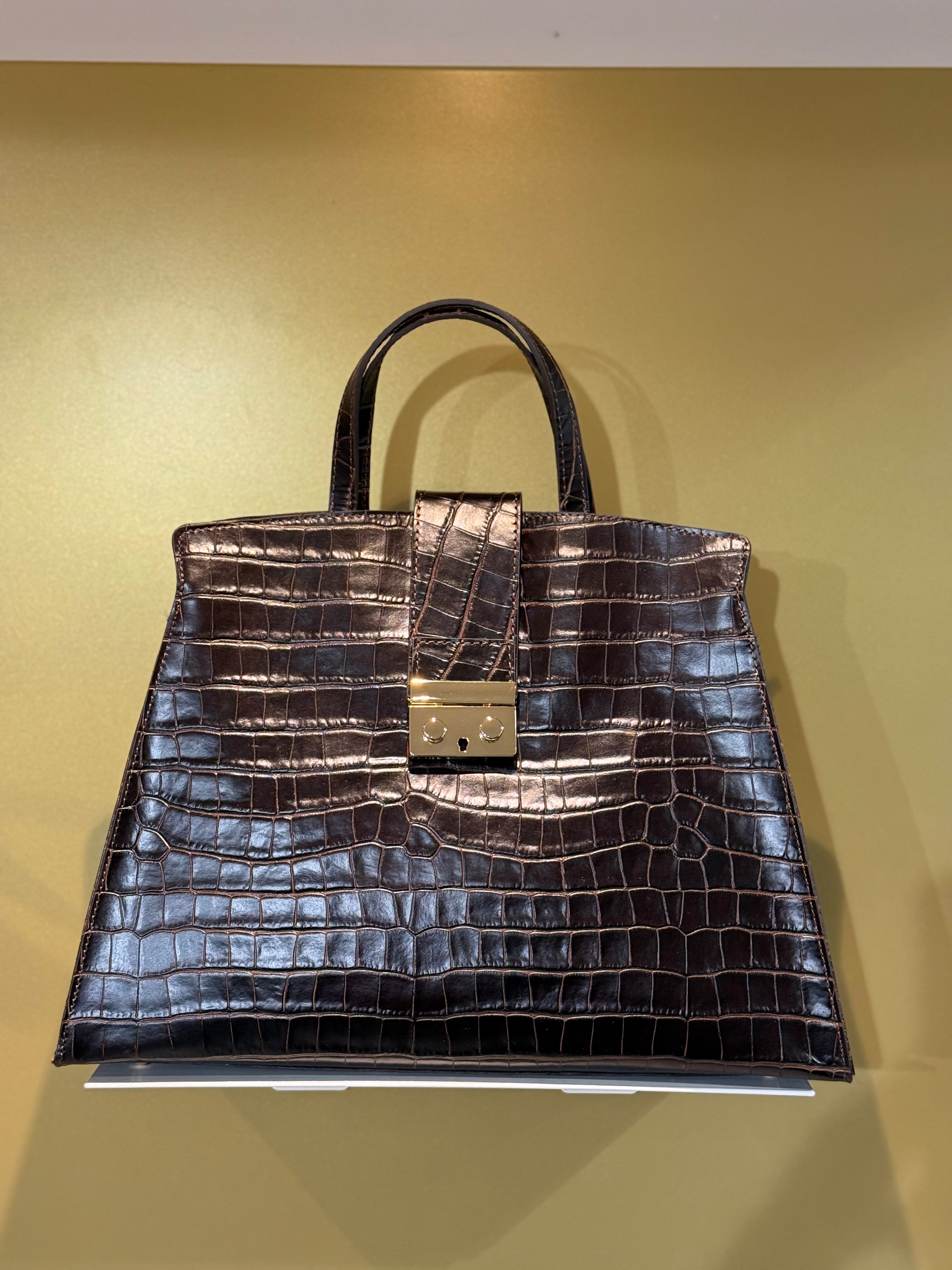 MVD Luxury Brown Snake-Print Bag