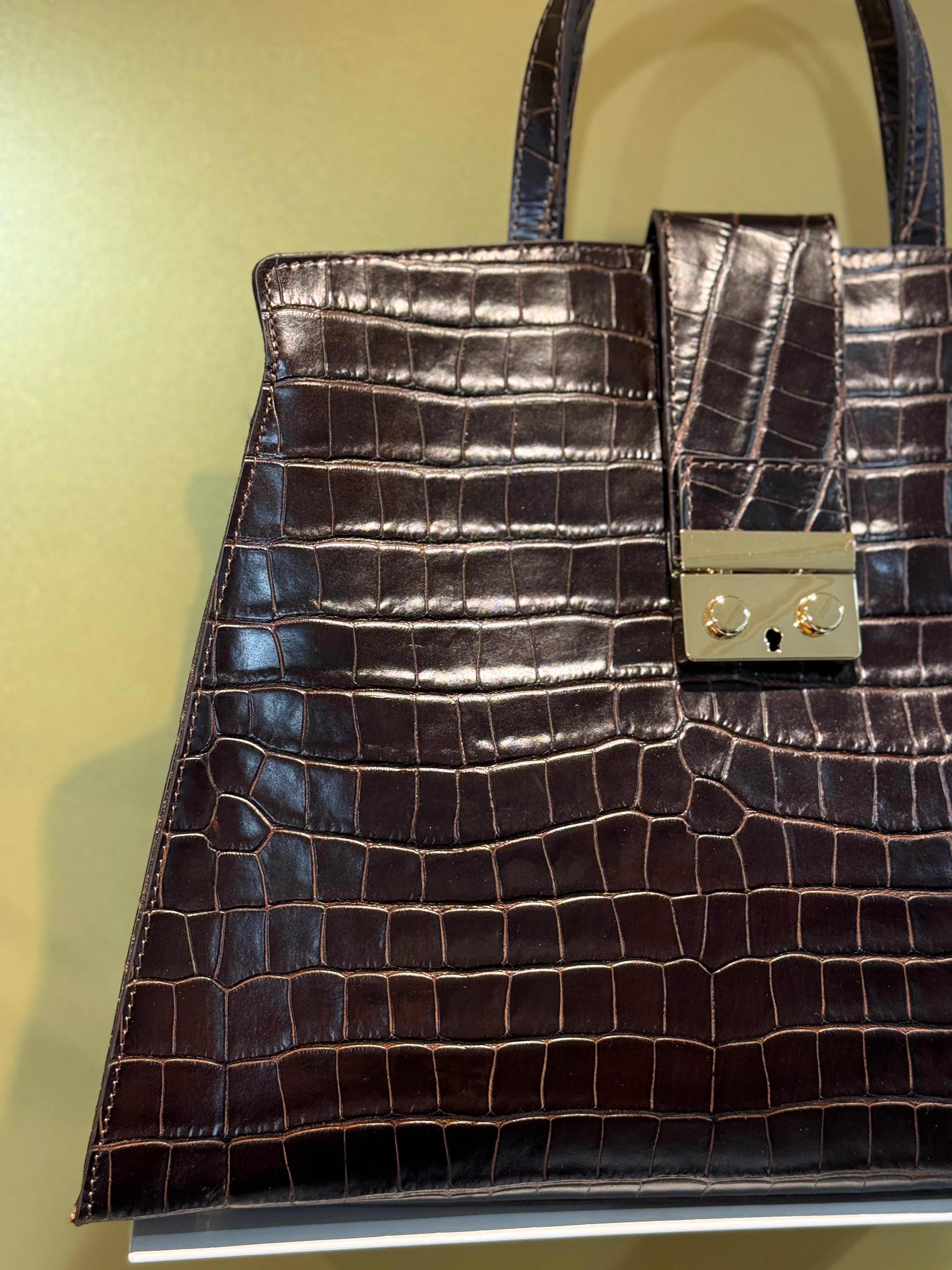 MVD Luxury Brown Snake-Print Bag