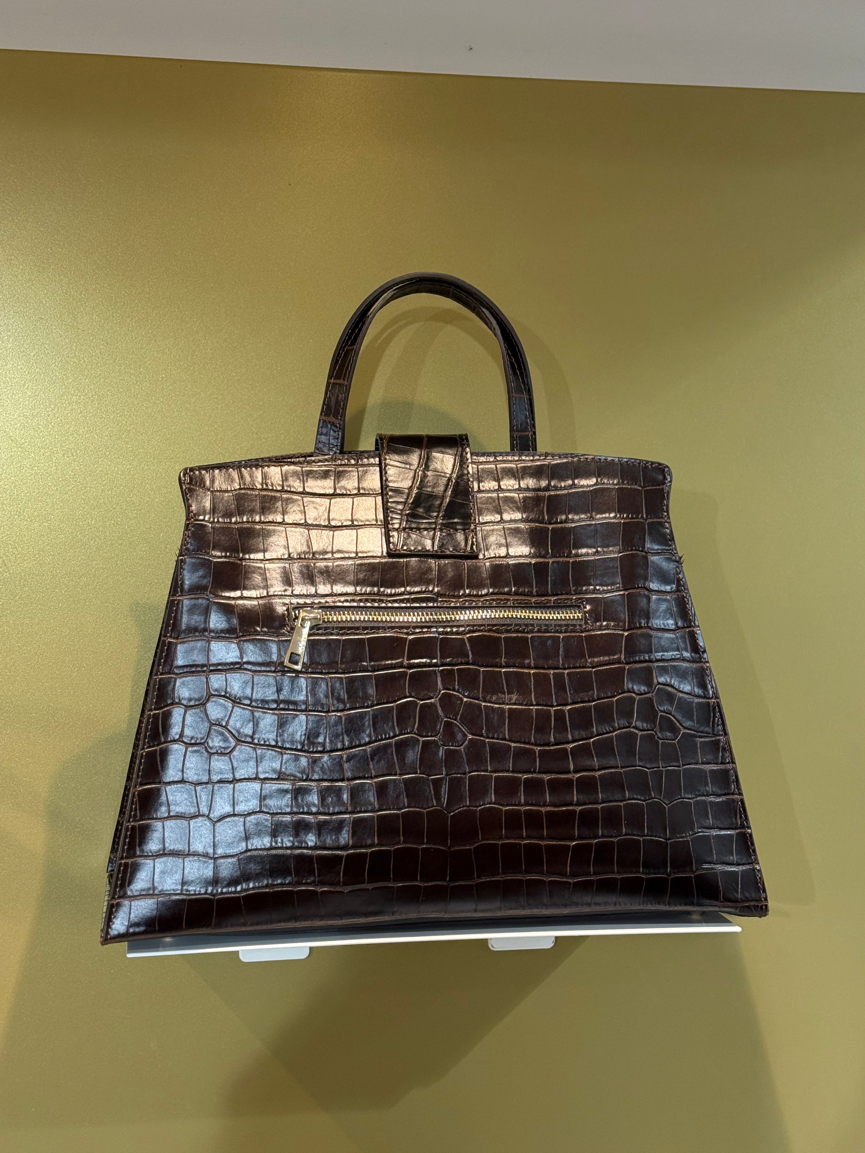 MVD Luxury Brown Snake-Print Bag