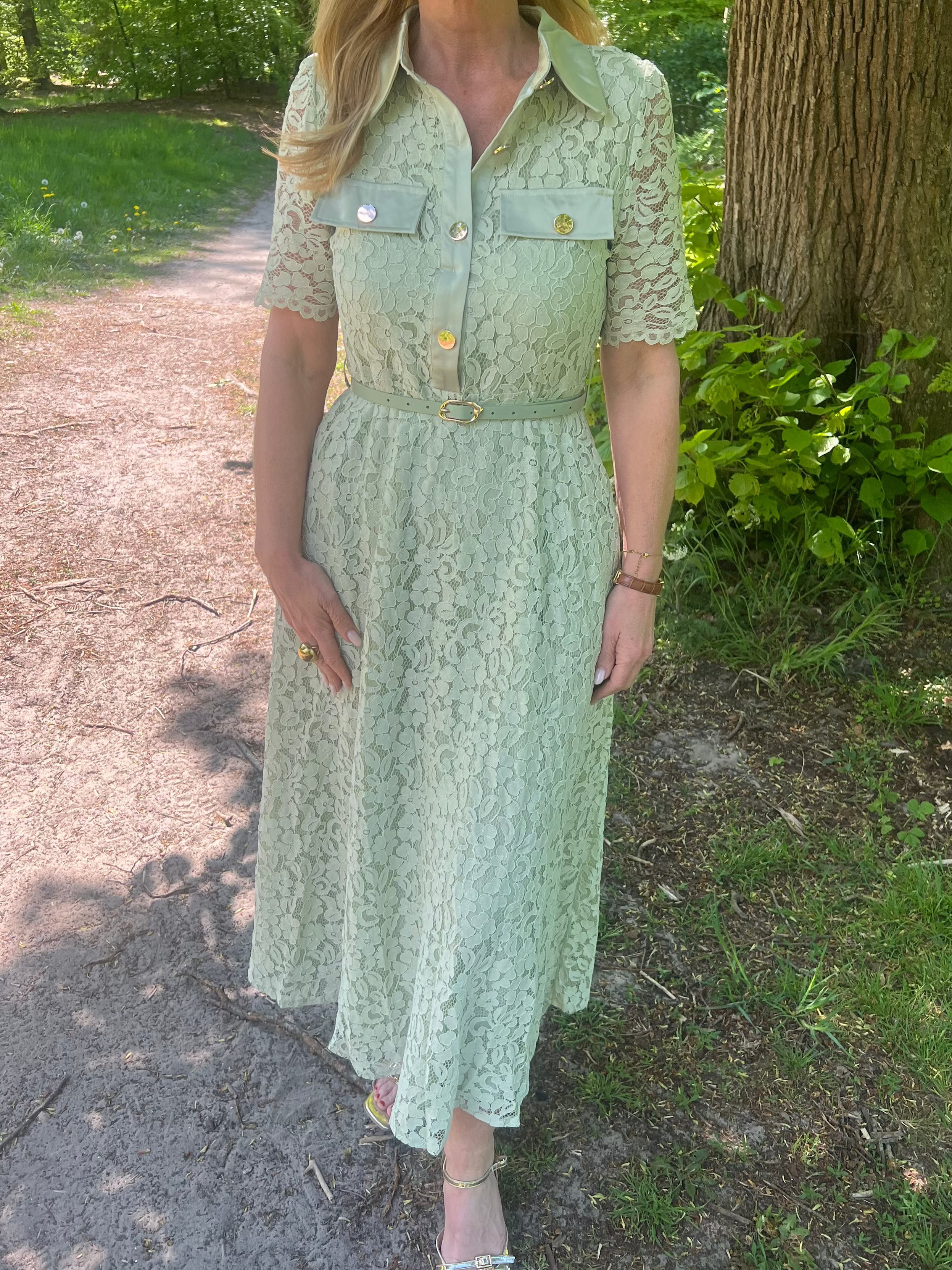 MVD Kanten Maxi Jurk