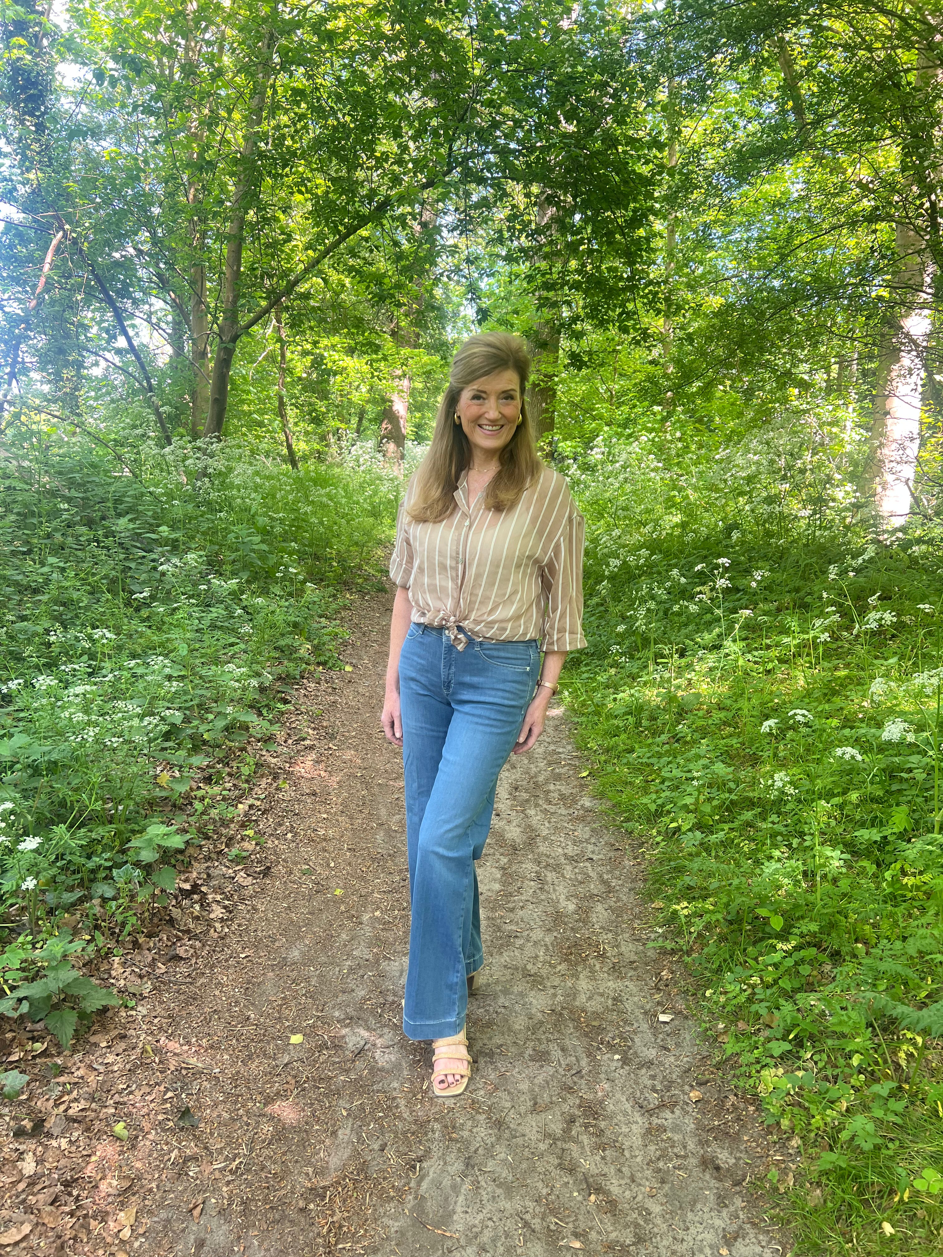 MVD Stripe Blouse Taupe
