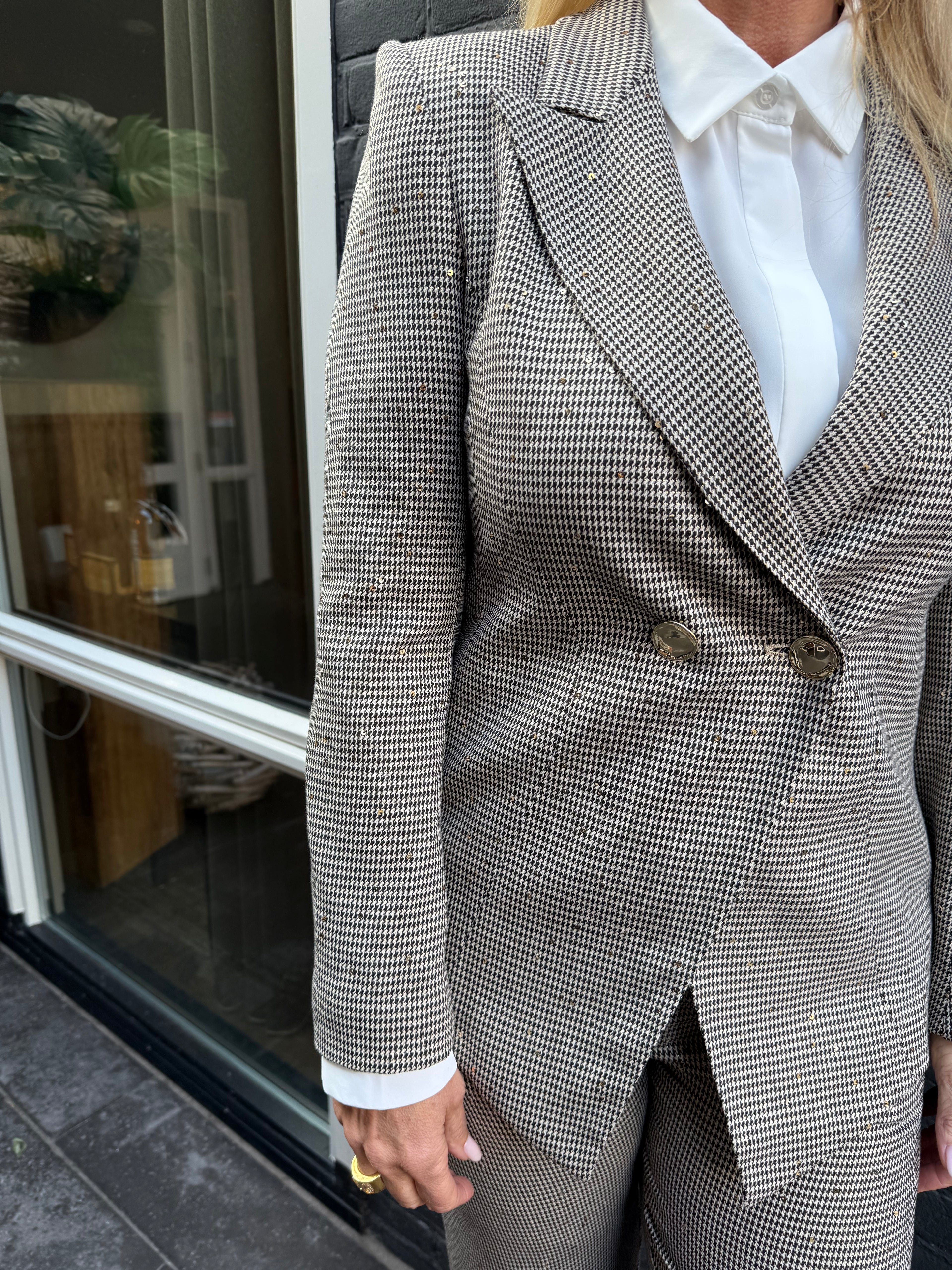 Rinascimento Tweed & Pailletten Blazer