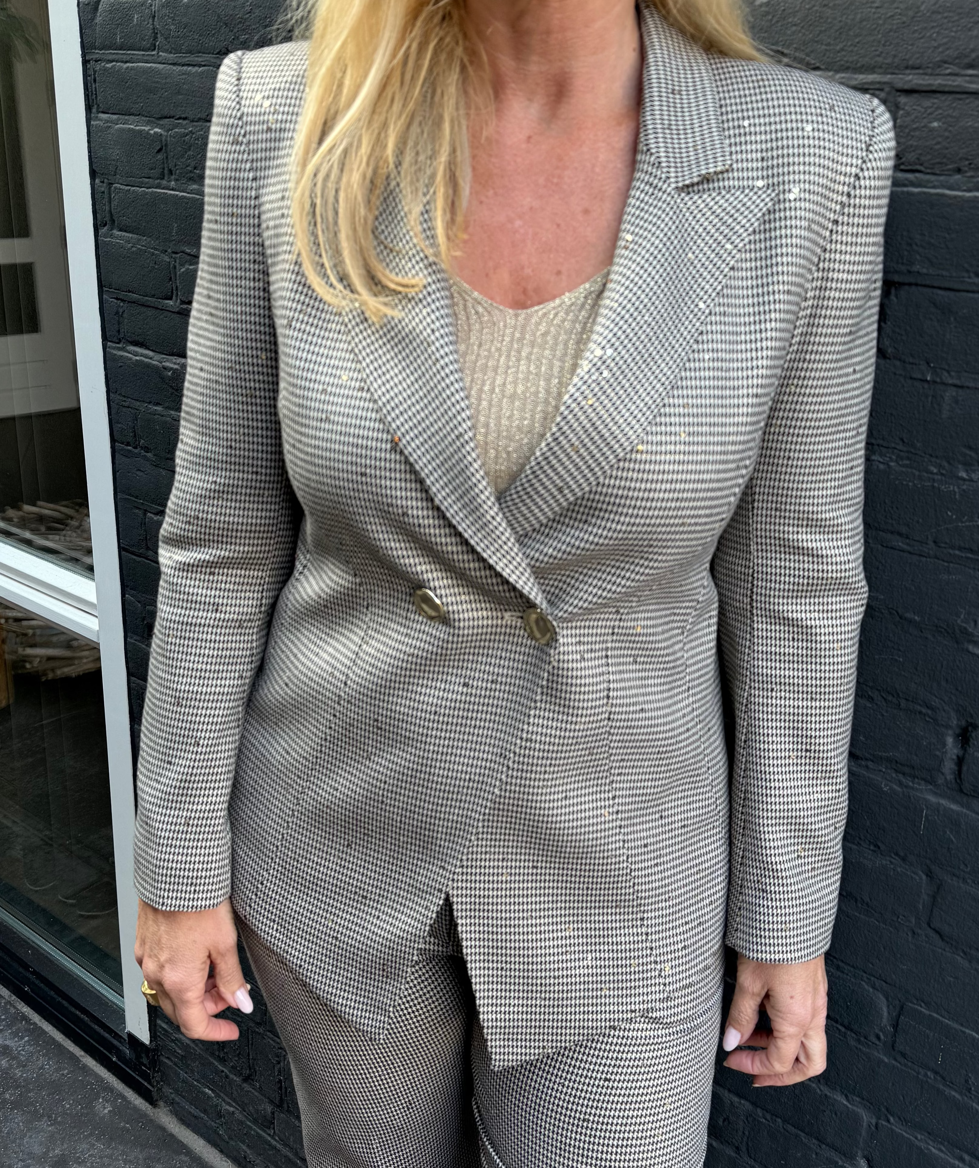 Rinascimento Tweed & Pailletten Blazer