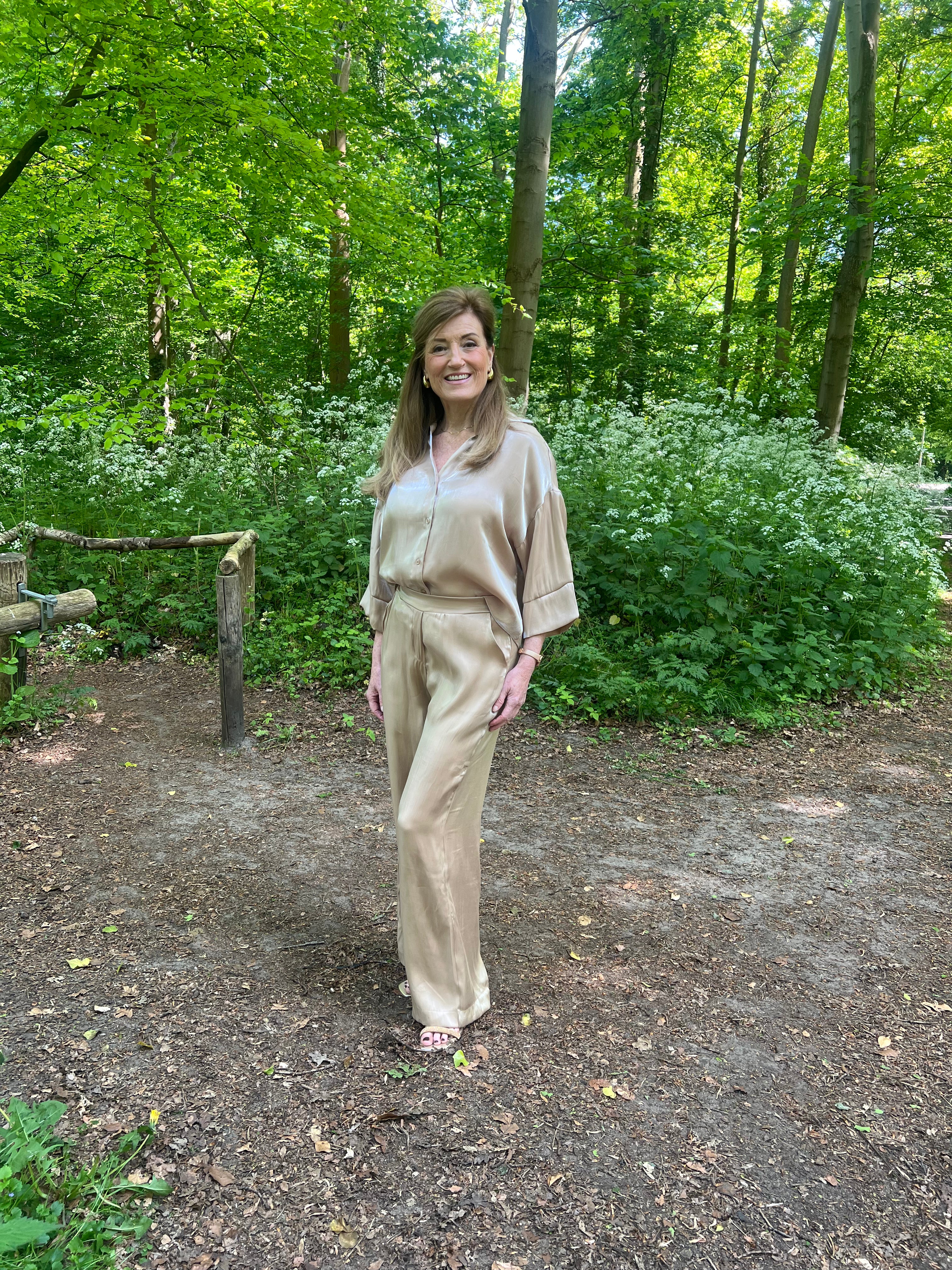 MVD Satin Blouse Wide Champagne