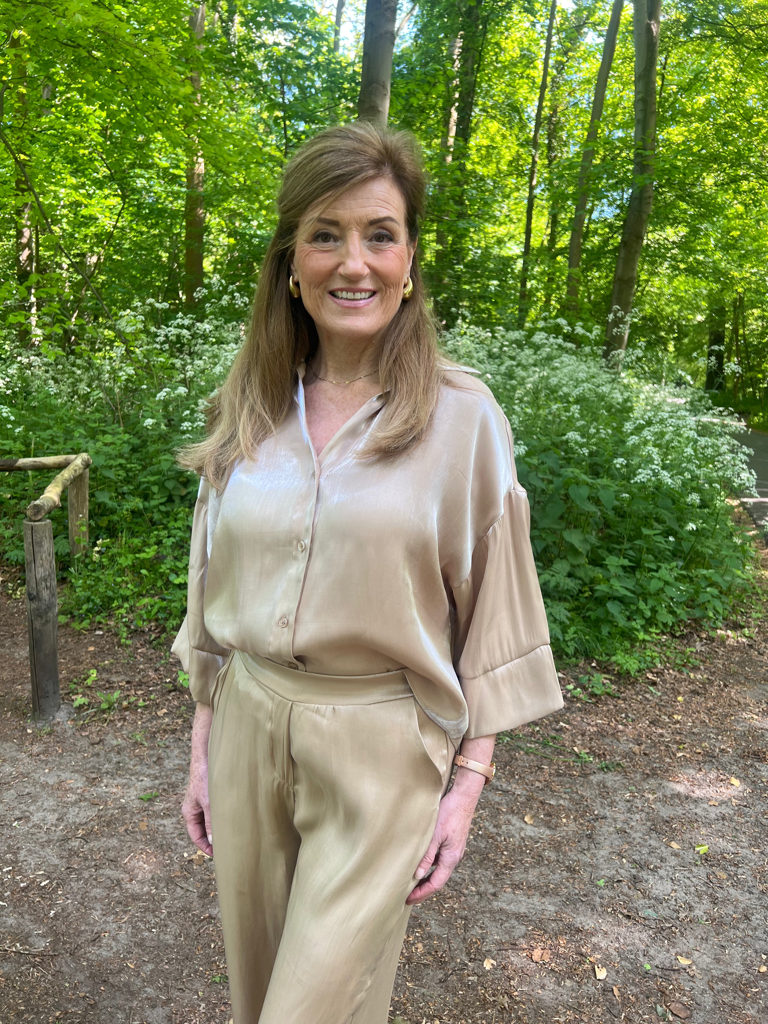 MVD Satin Blouse Wide Champagne