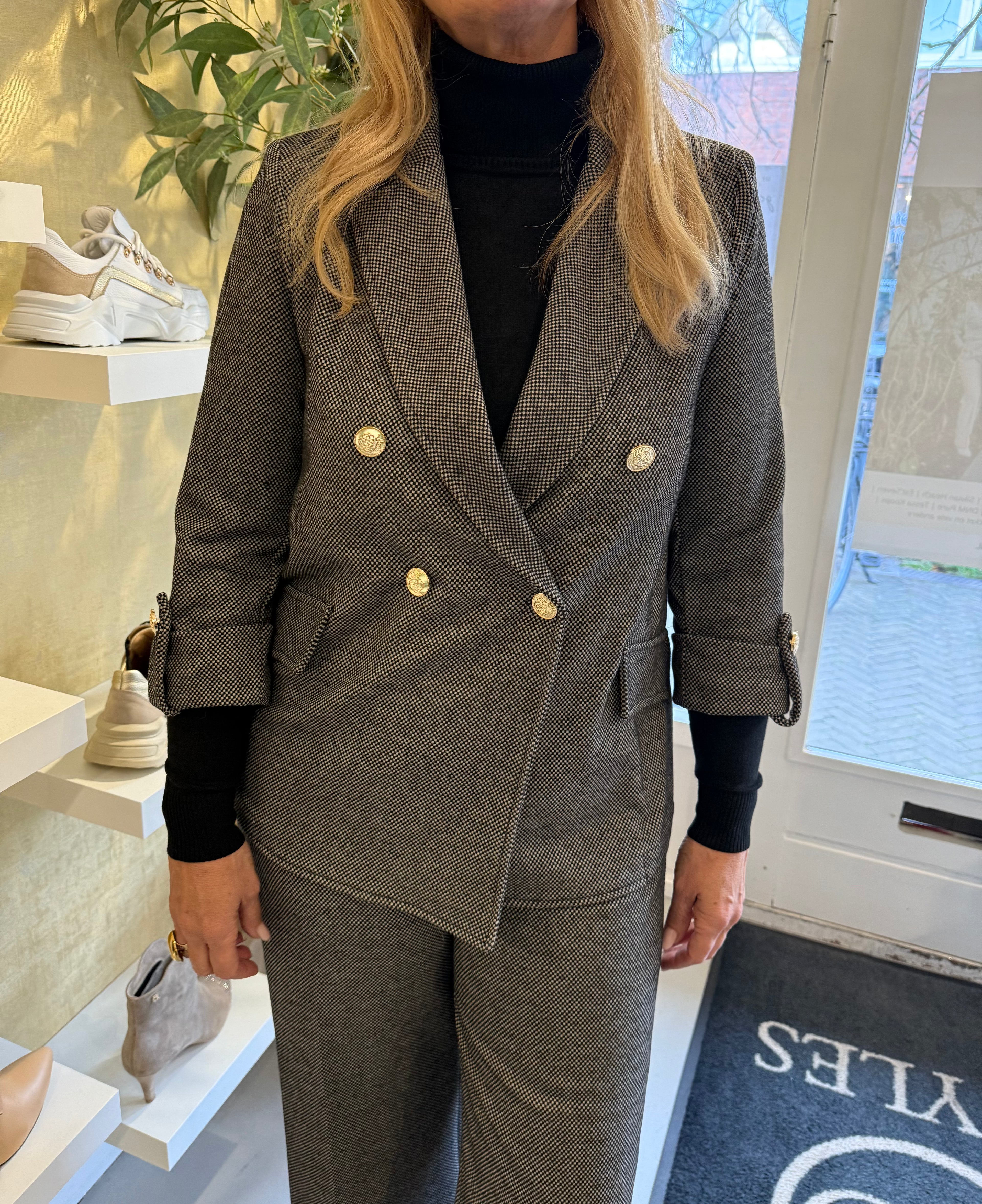 Rinascimento Blazer Tweed grijs