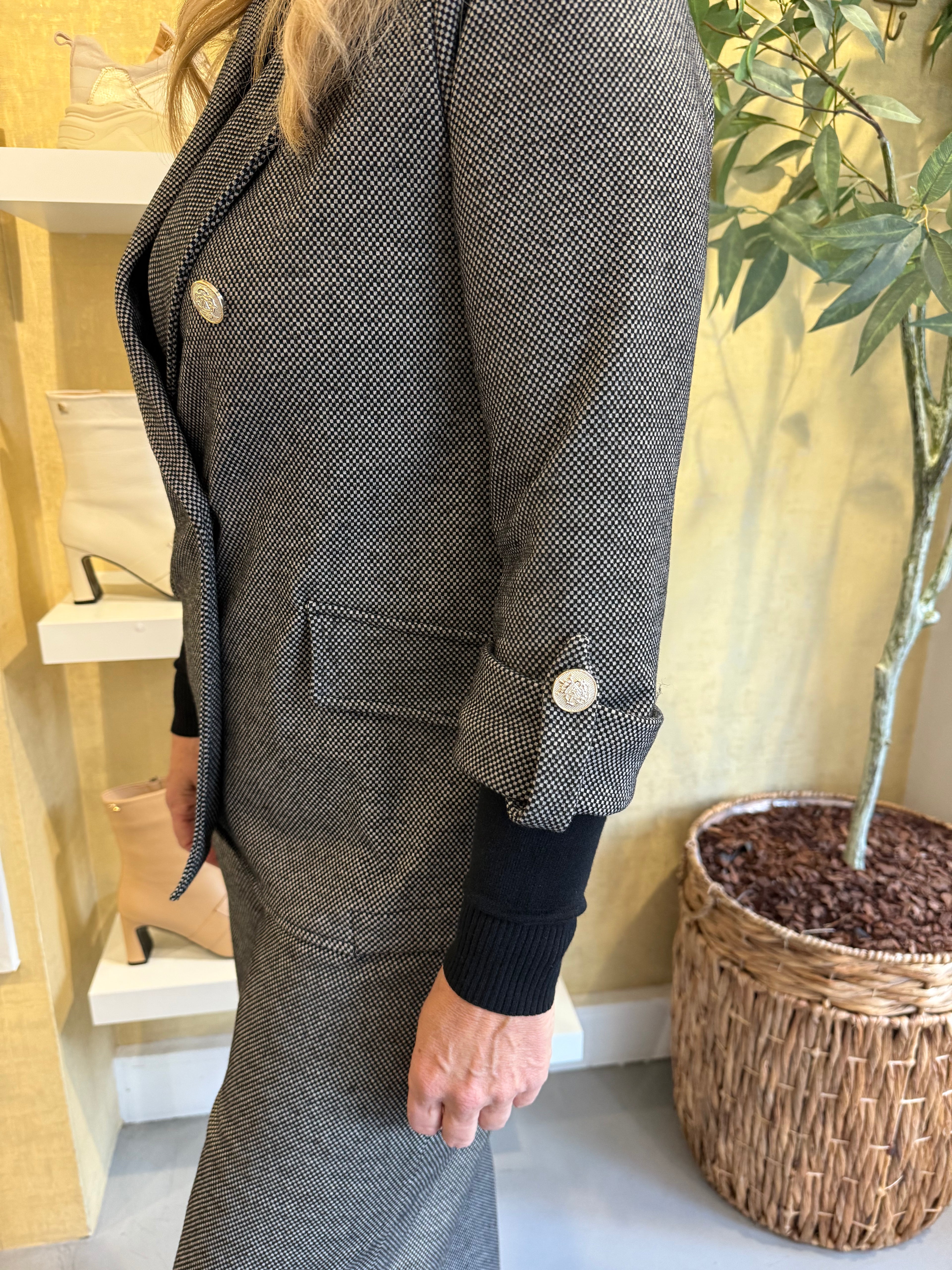 Rinascimento Blazer Tweed grijs