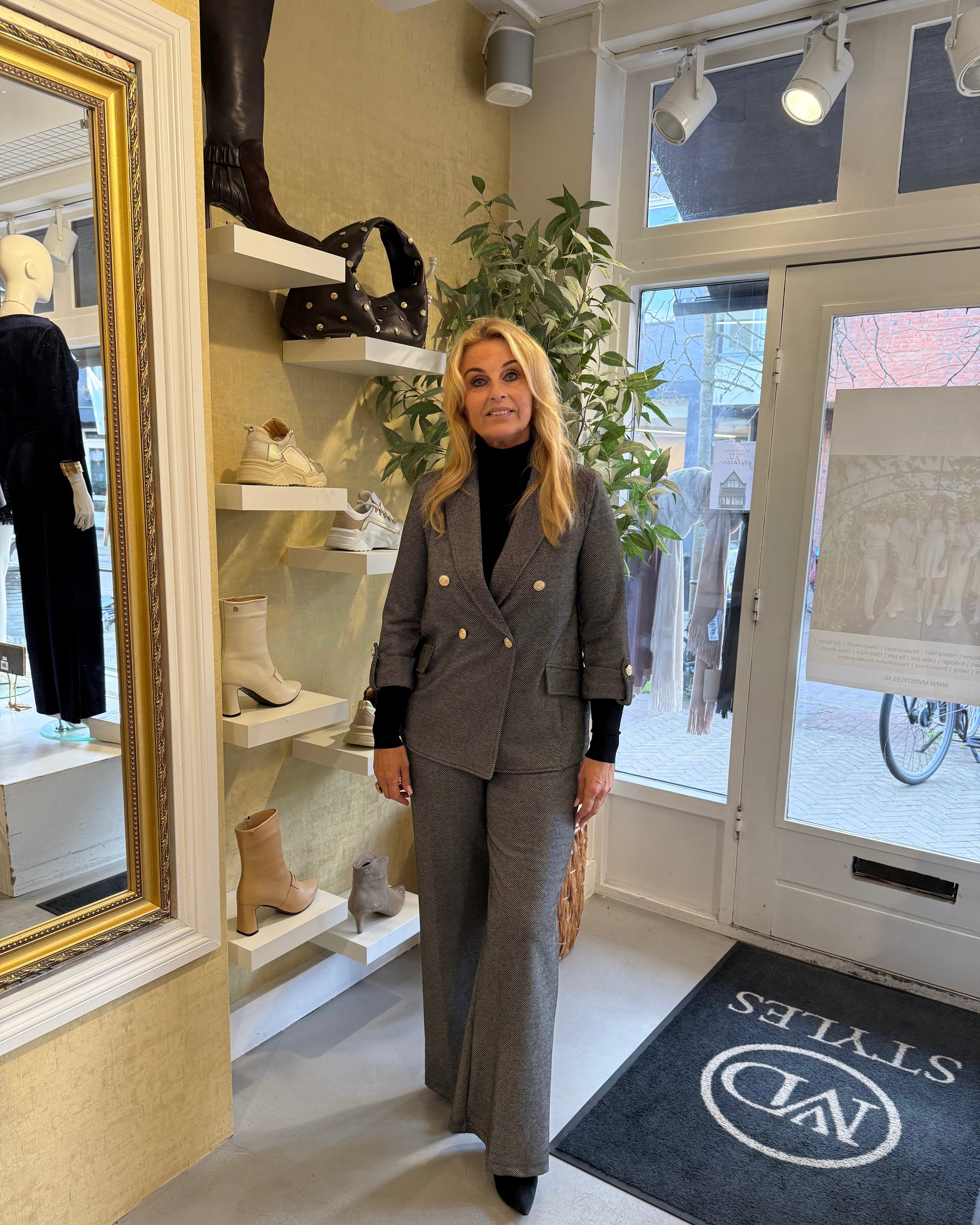 Rinascimento Blazer Tweed grijs