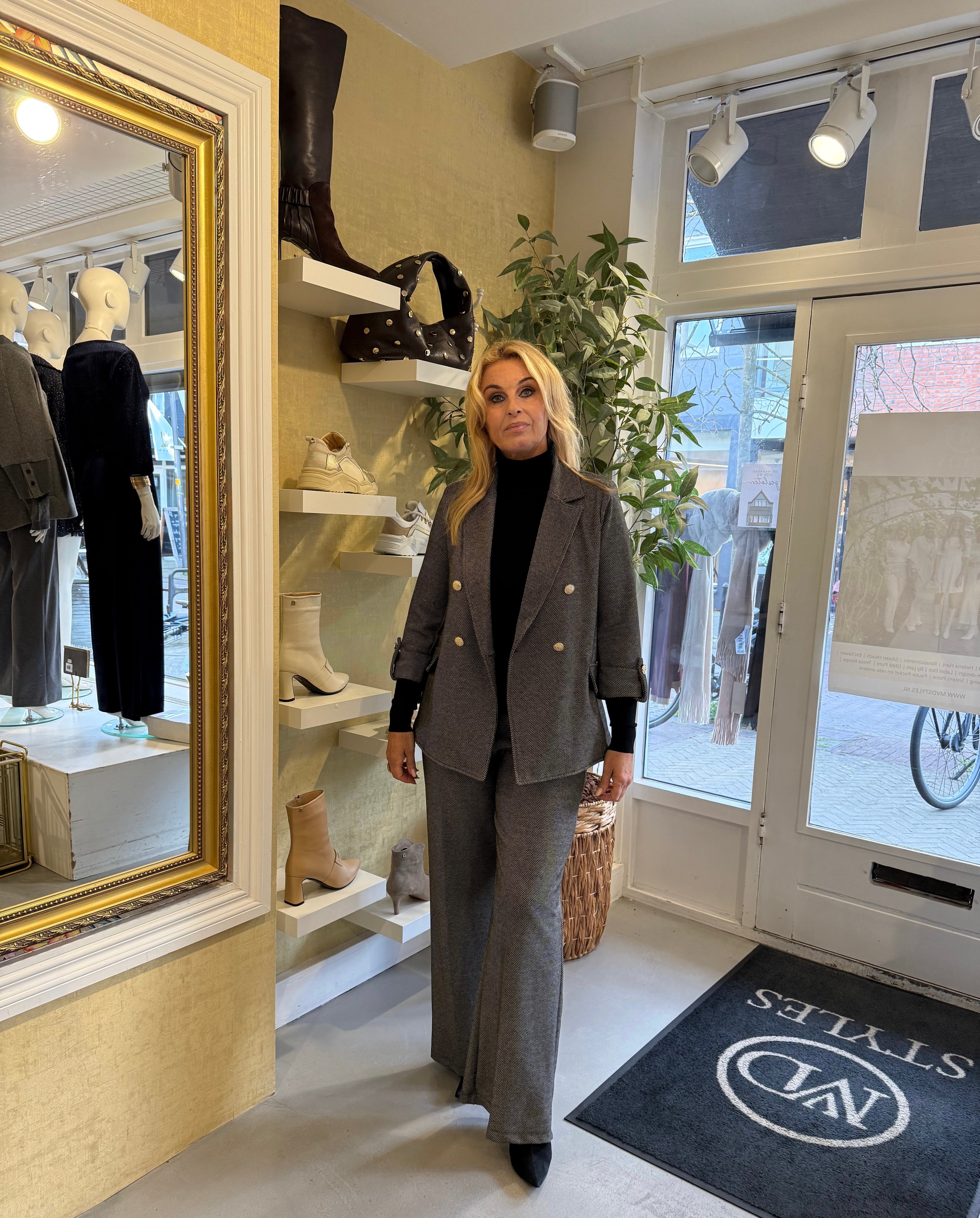 Rinascimento Blazer Tweed grijs