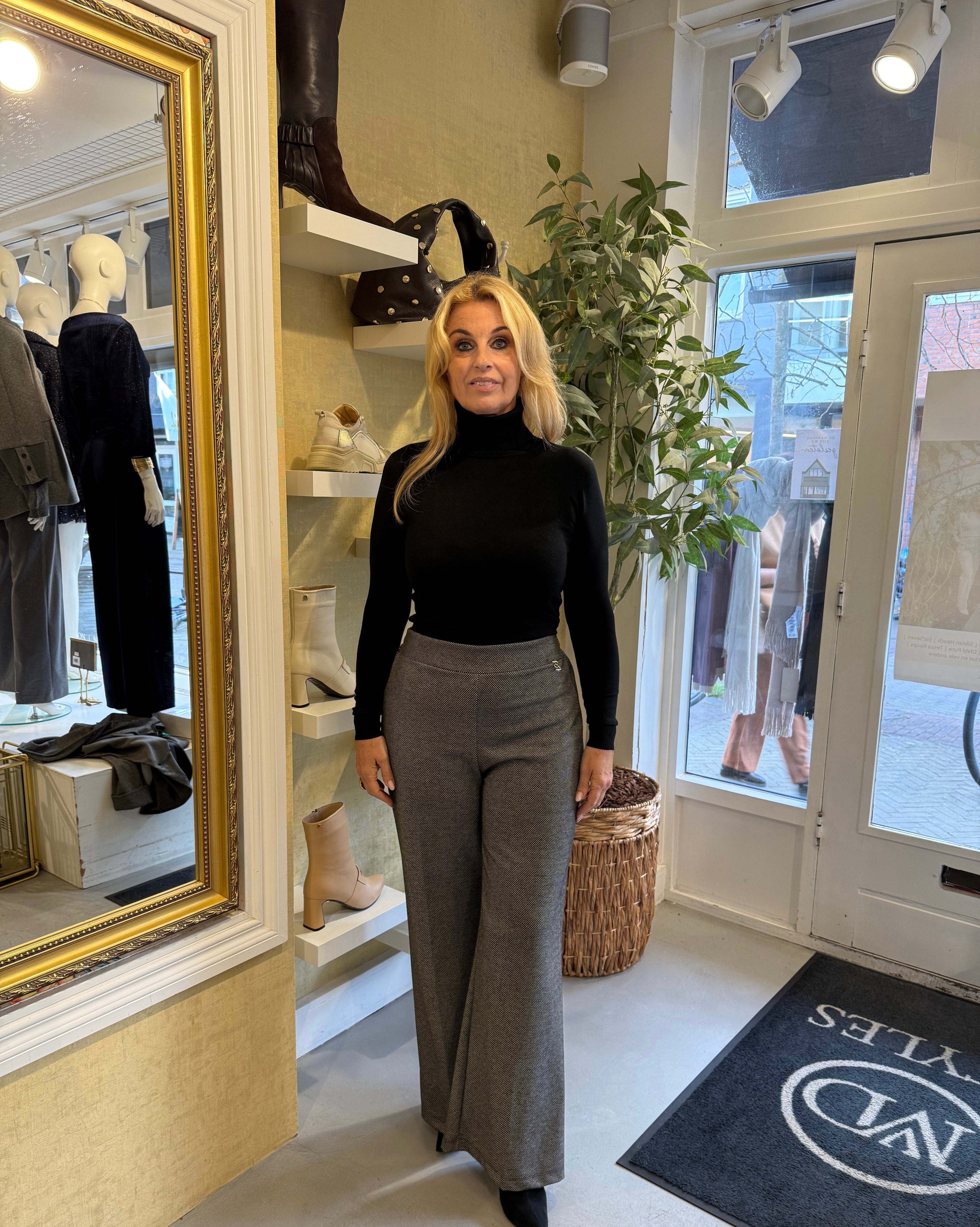 Rinascimento Broek Tweed grijs