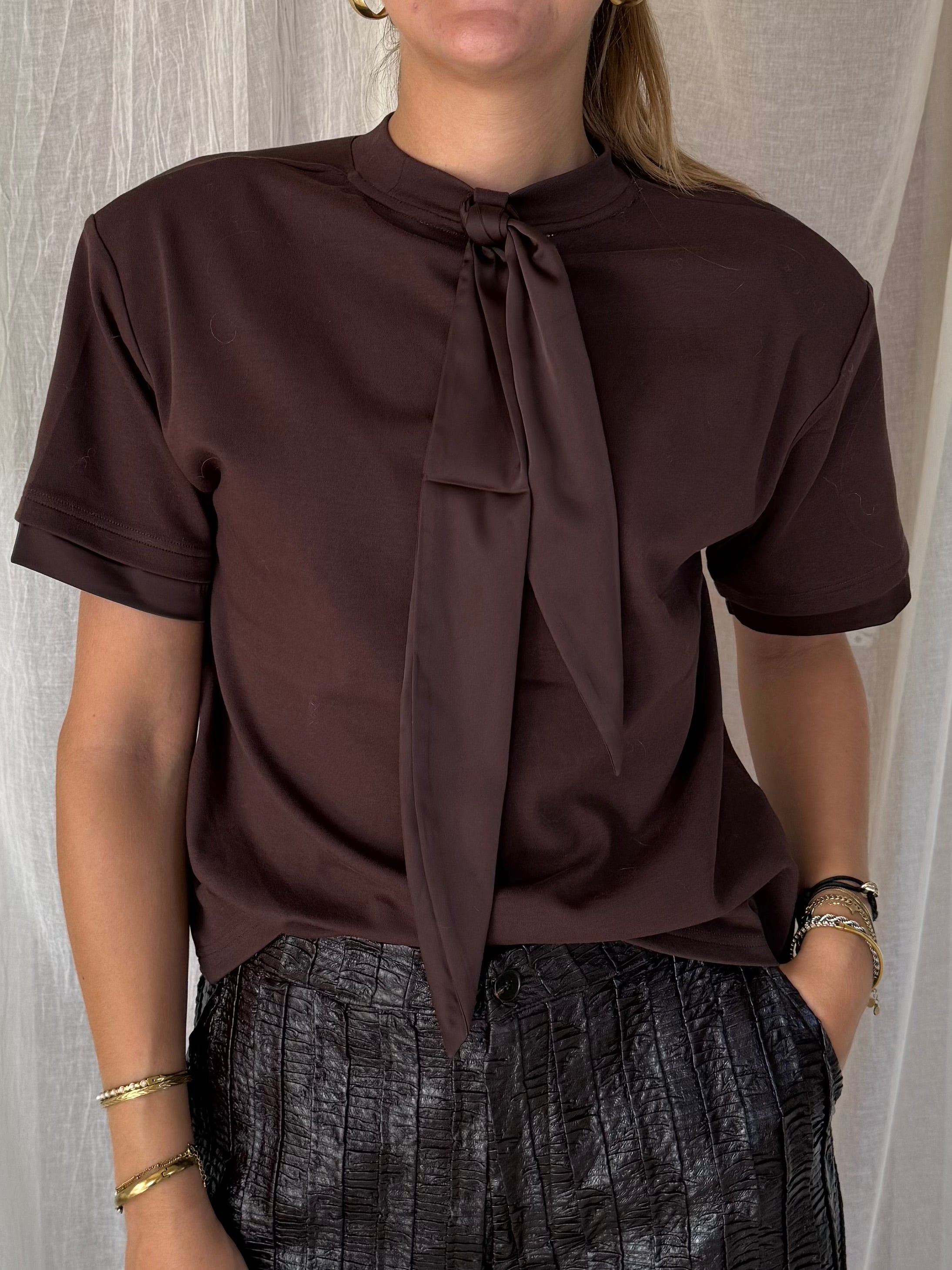 Silvian Heach Reversible Top – Dark Brown