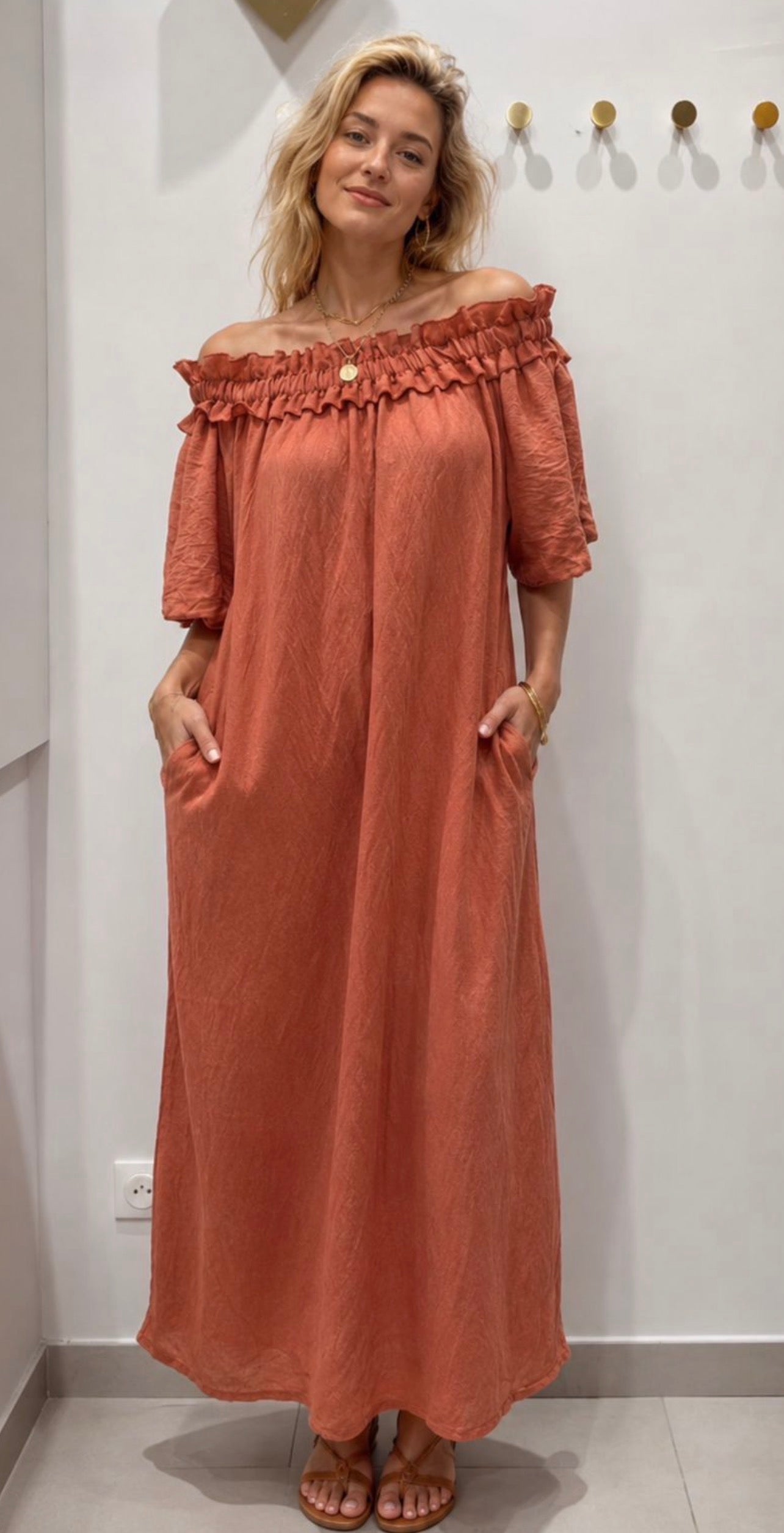 MVD Ibiza Maxi Jurk Terra