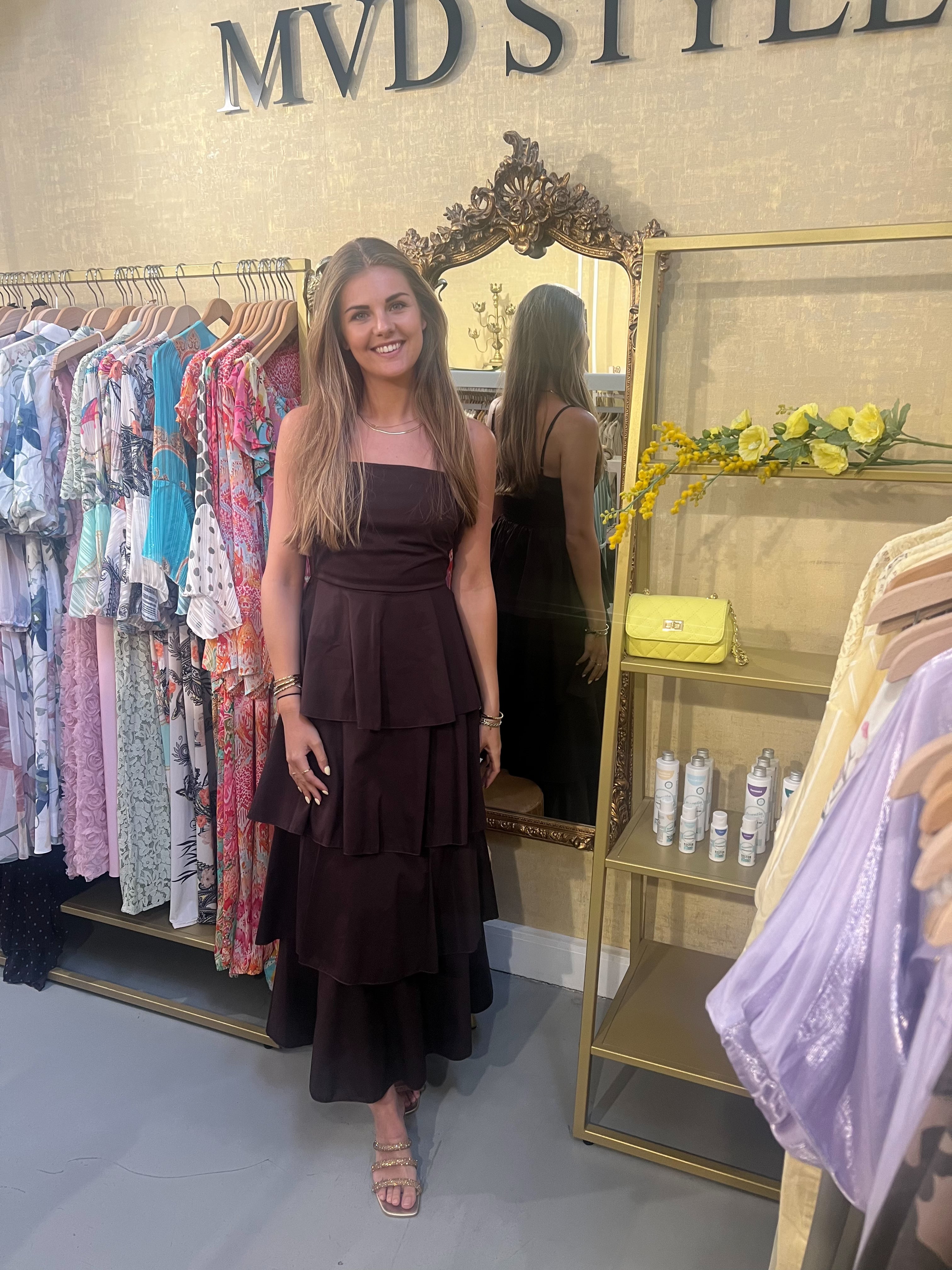 MVD Midnight Elegance Maxi Jurk bruin