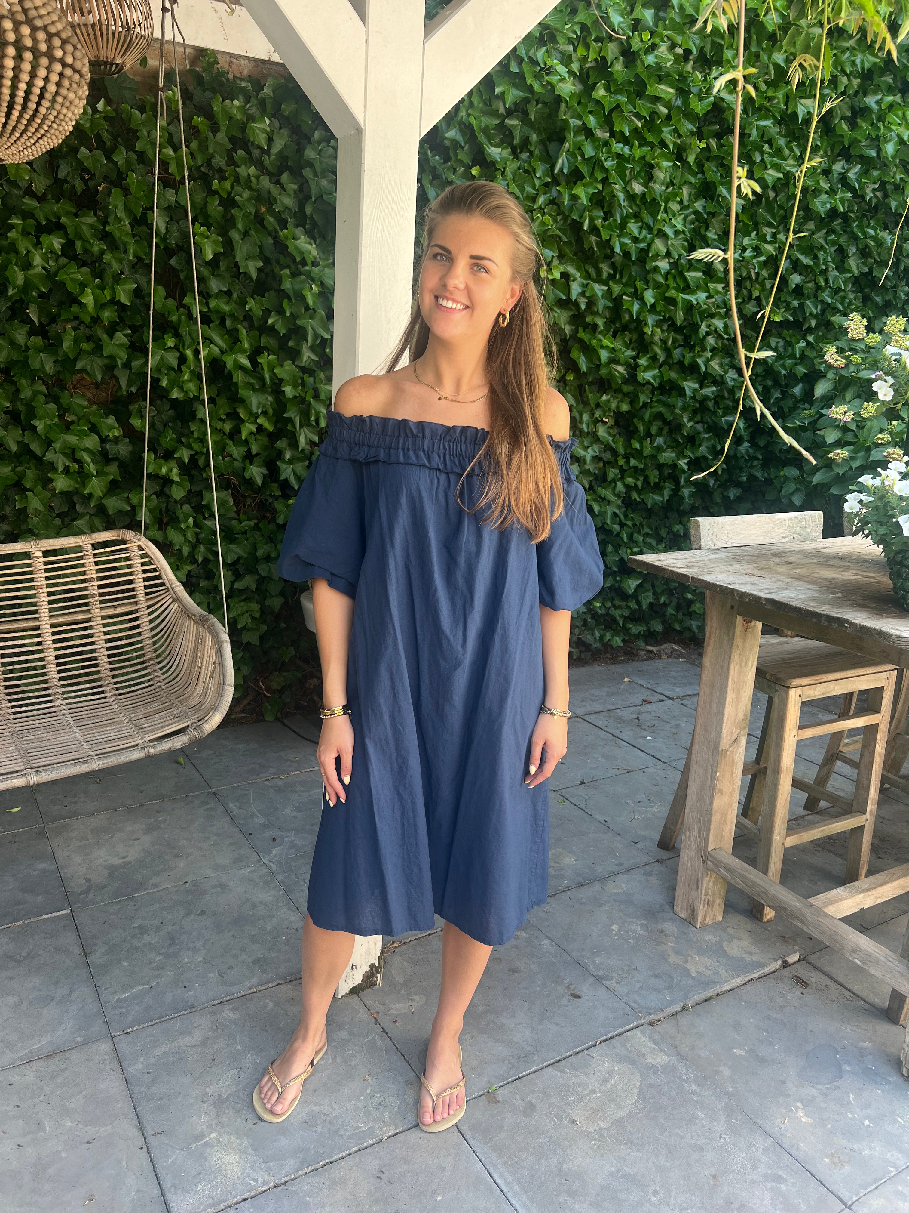 MVD Ibiza Midi Jurk Navy