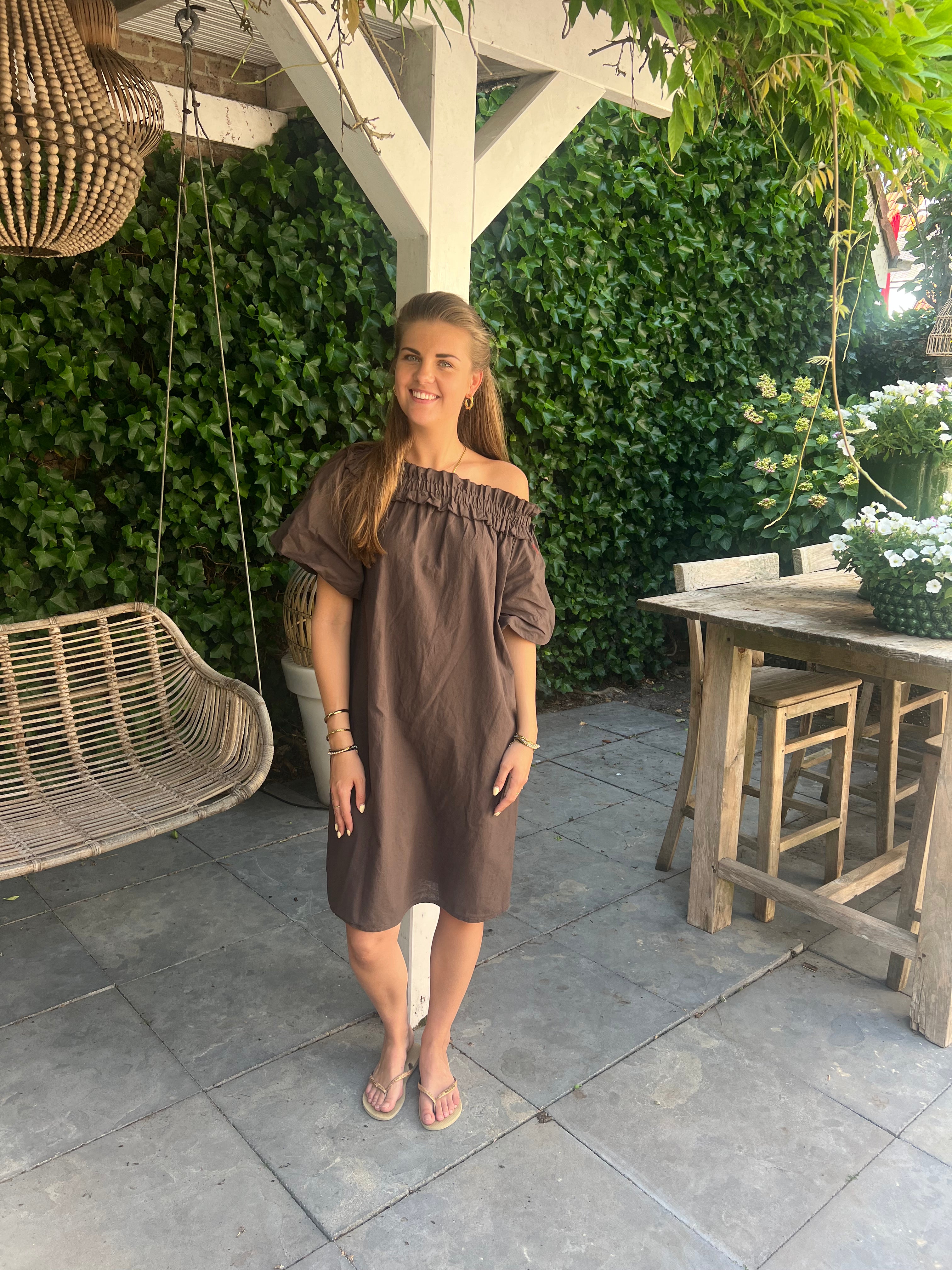 MVD Ibiza Midi Jurk Brown