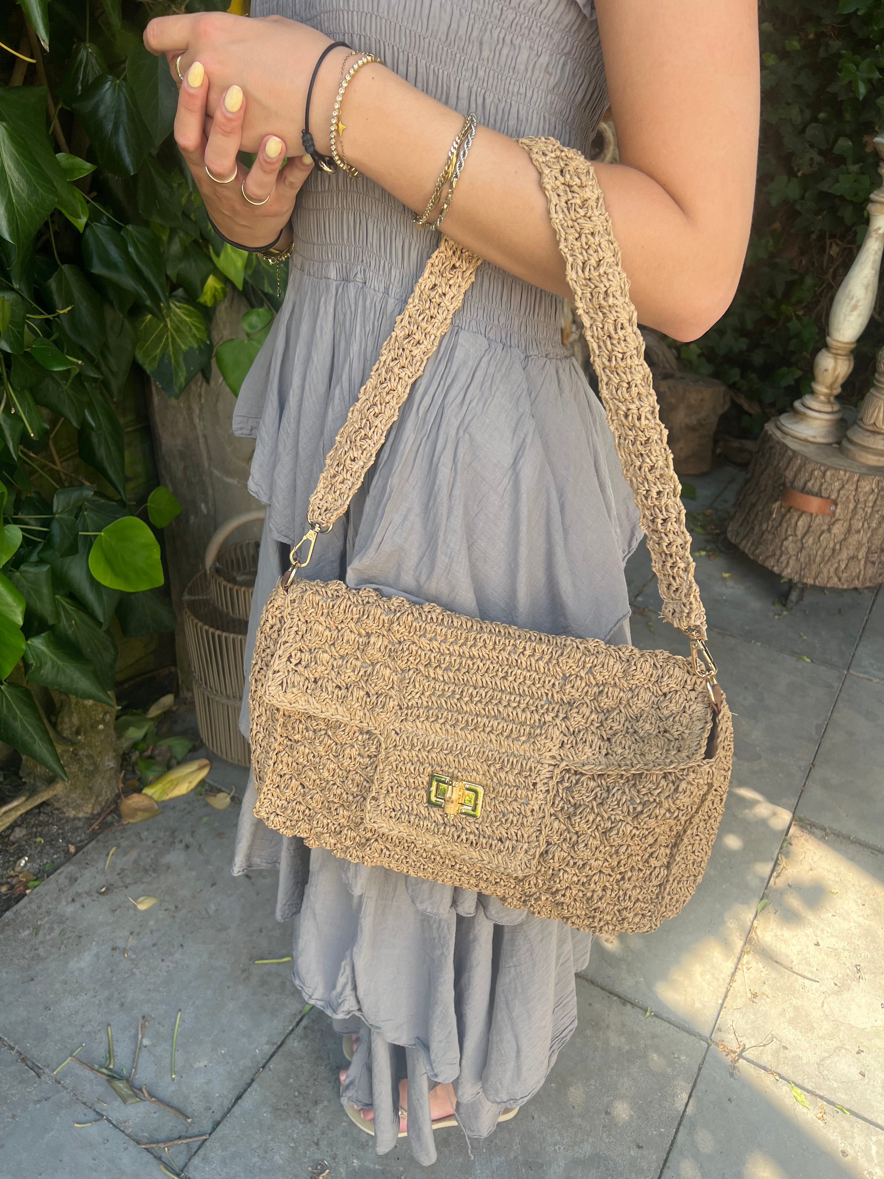 MVD Raffia Shoulder Bag
