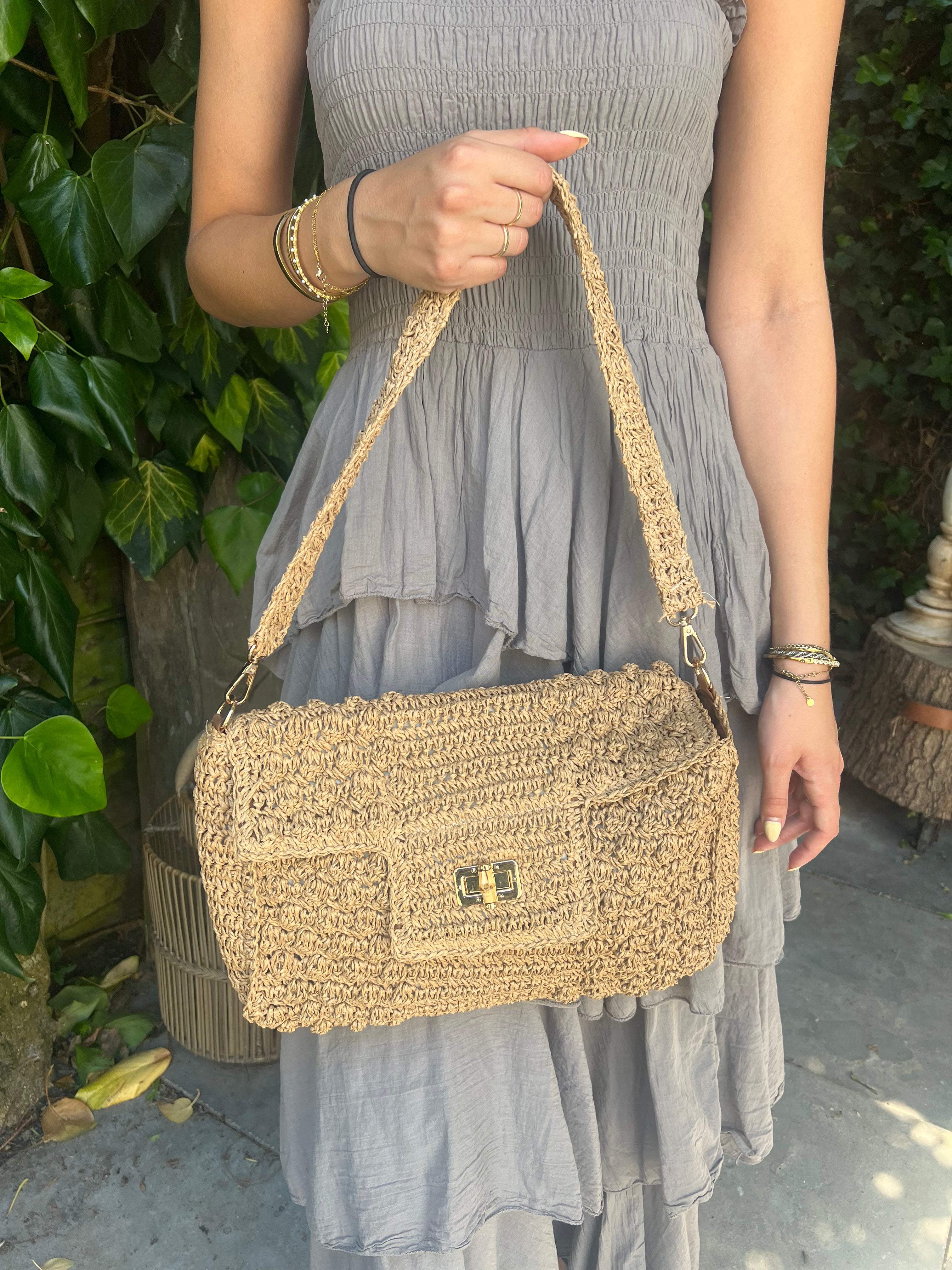 MVD Raffia Shoulder Bag