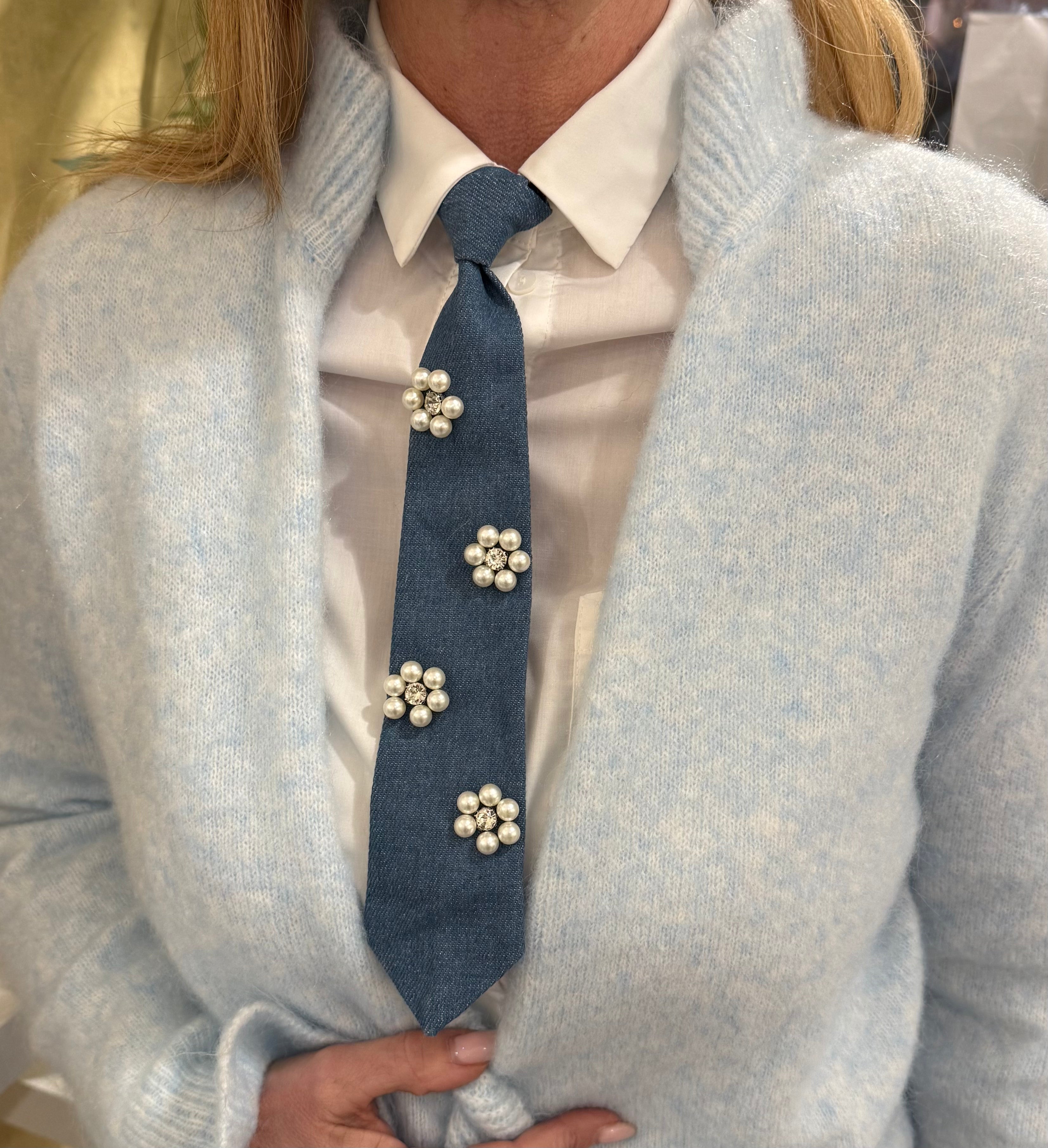 MVD Denim Pearl Stropdas
