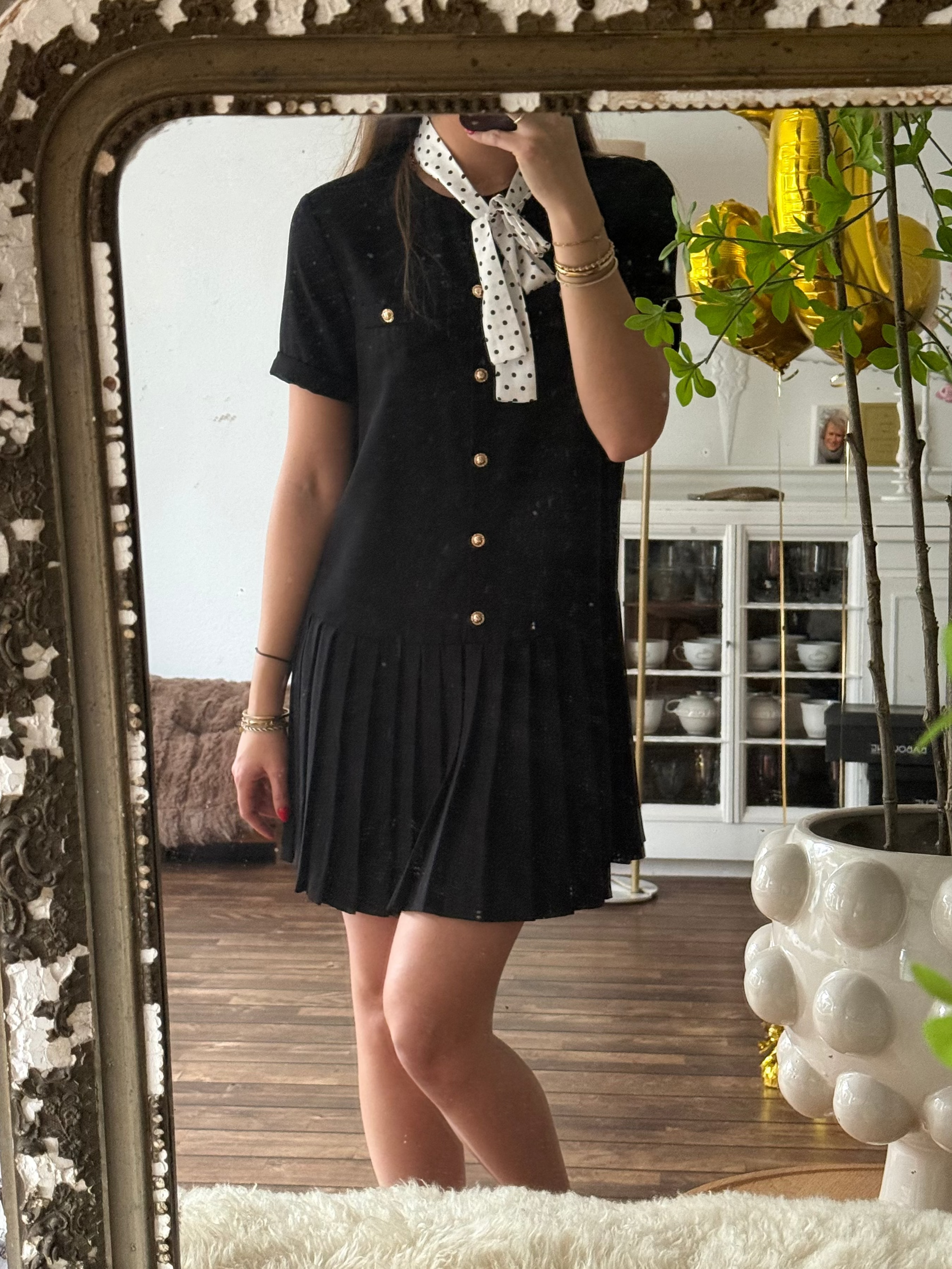 Silvian Heach Bow Detail Dress – Black