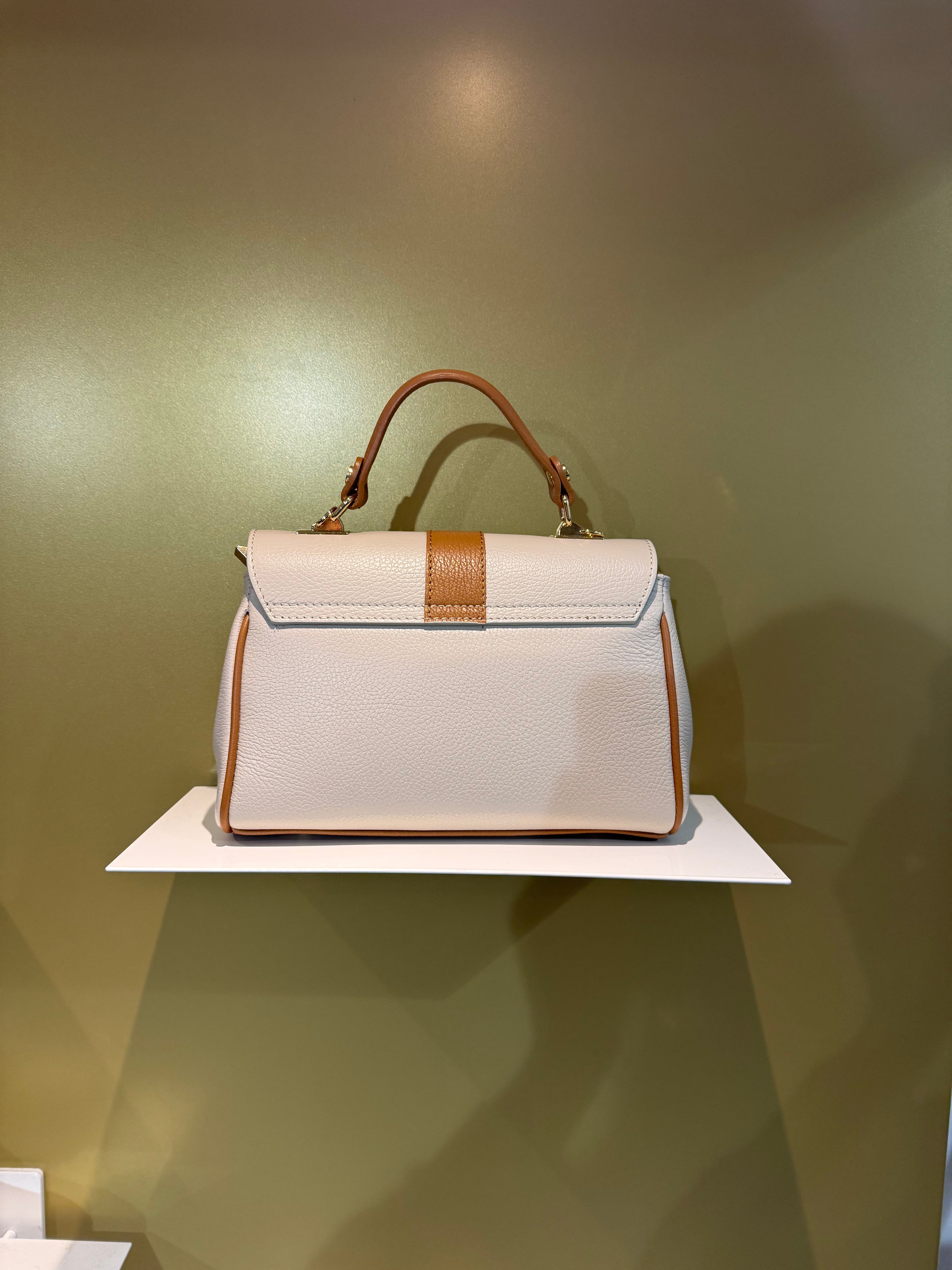 MVD Leather Classic Bag – Ivory & Tan