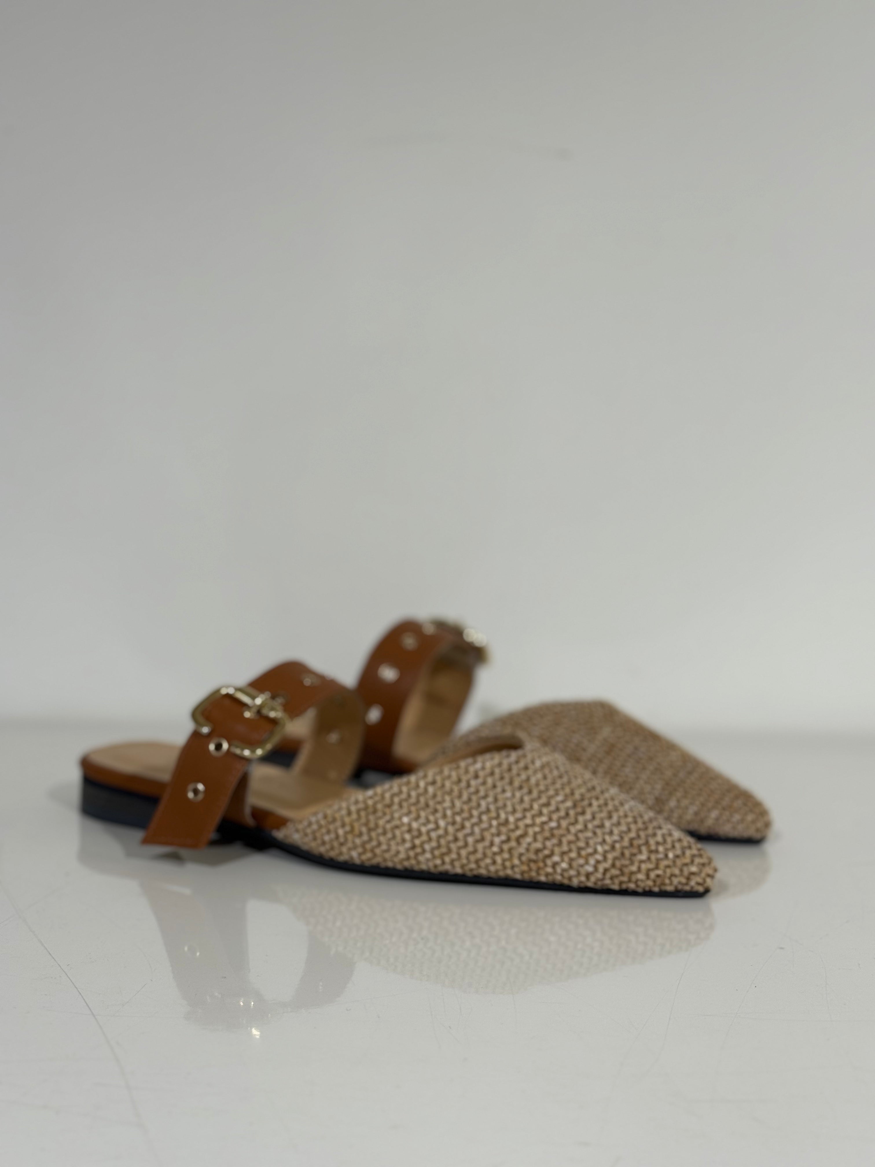 Babouche Hilly Muiltje Cognac