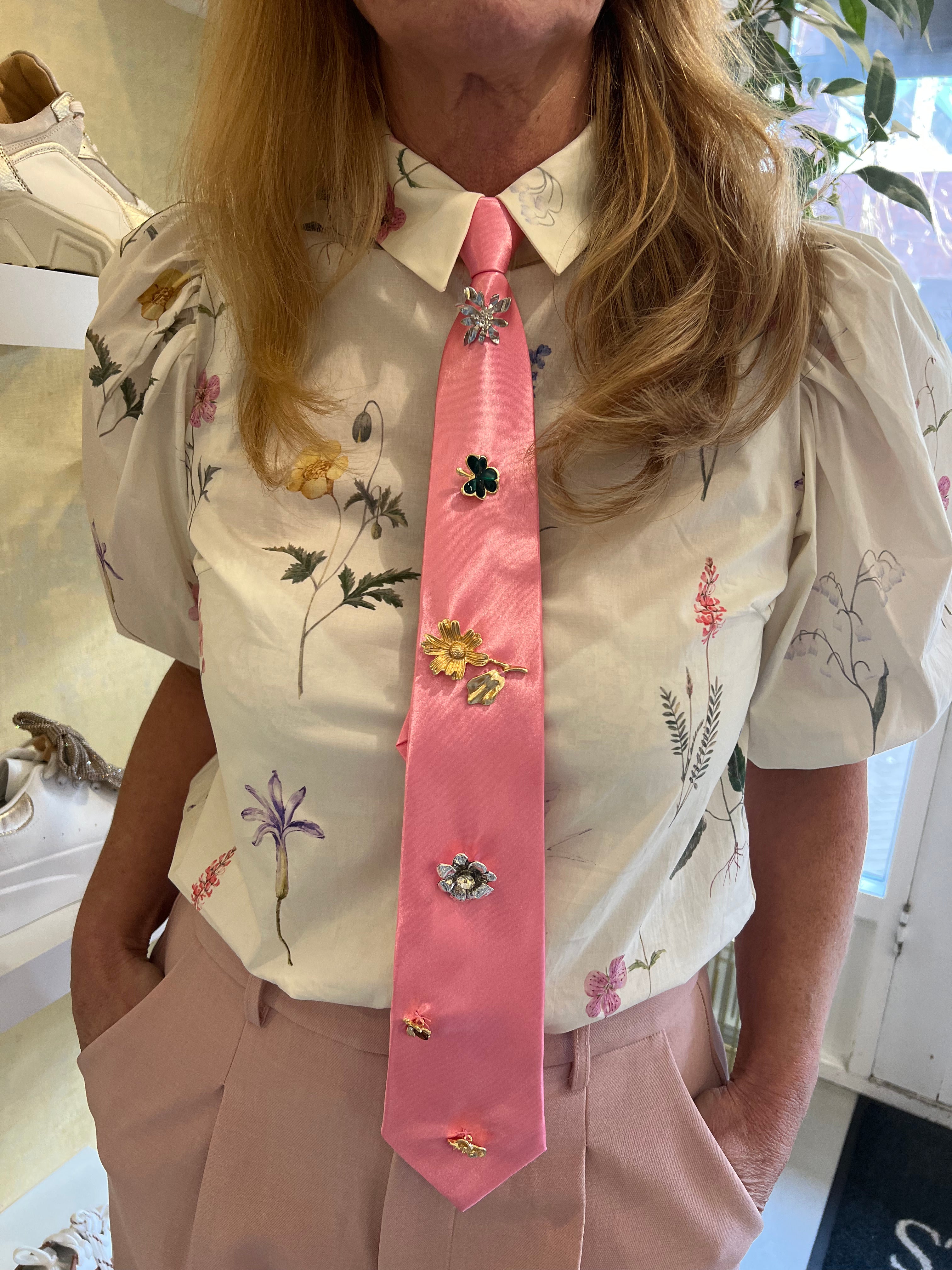 MVD Stropdas Bloom Broches Pink