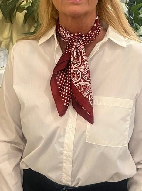 MVD Bordeaux Sjaaltje met Diverse Prints