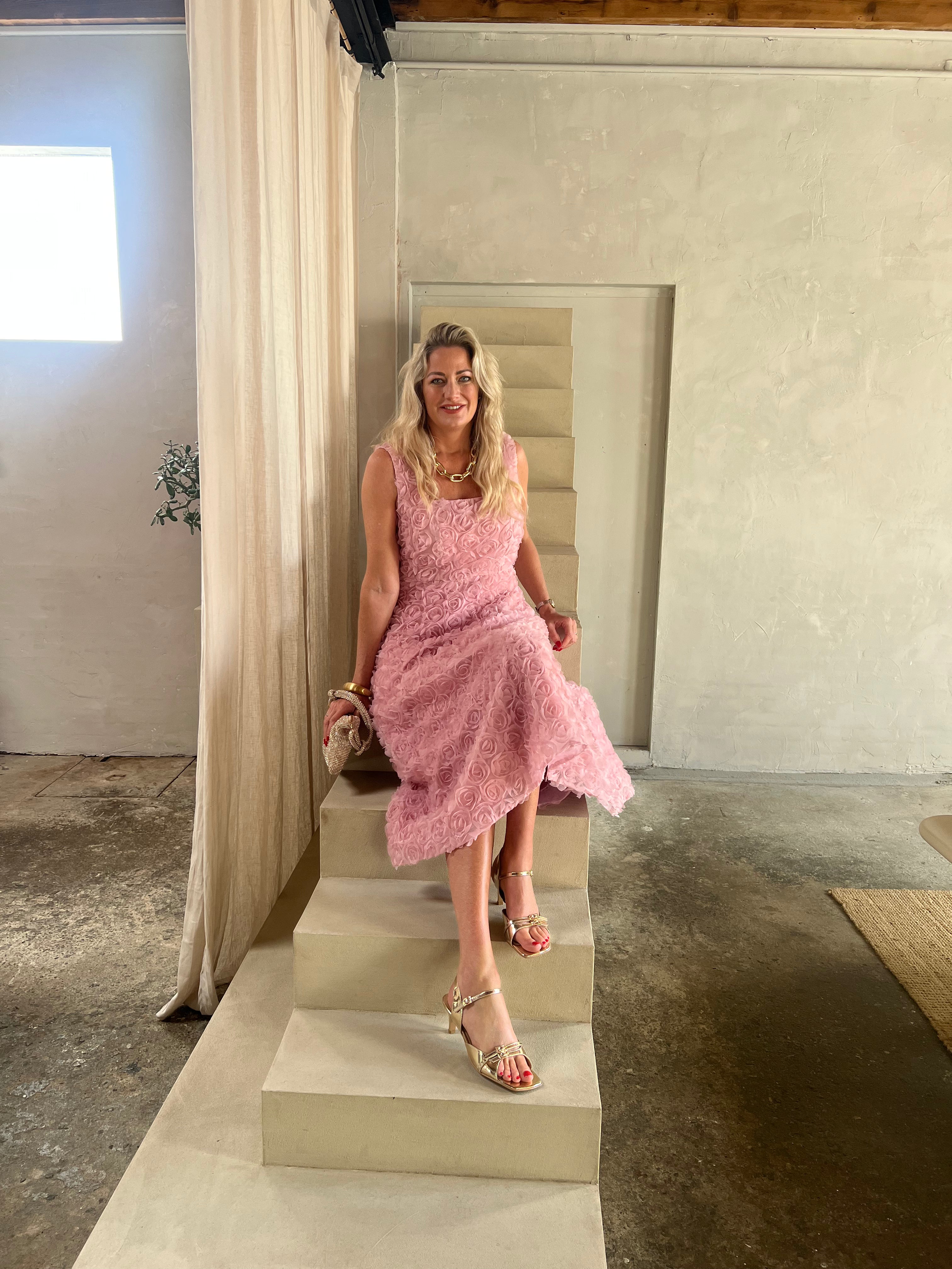 Swing Romantic Rose Midi Jurk