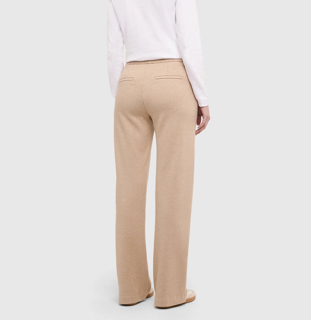 MAC Chiara Wide Leg Pantalon – Oyster Melange