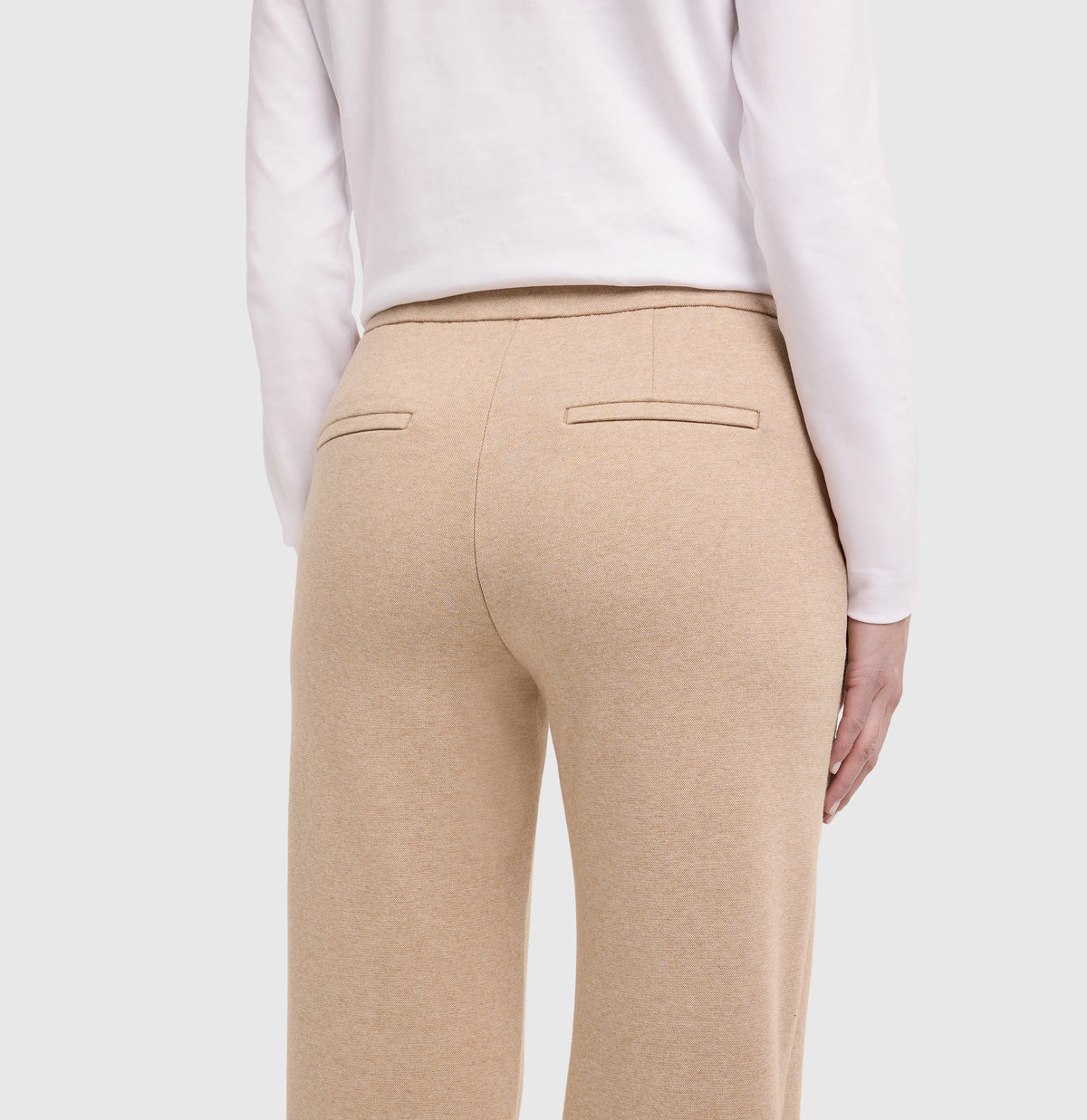 MAC Chiara Wide Leg Pantalon – Oyster Melange