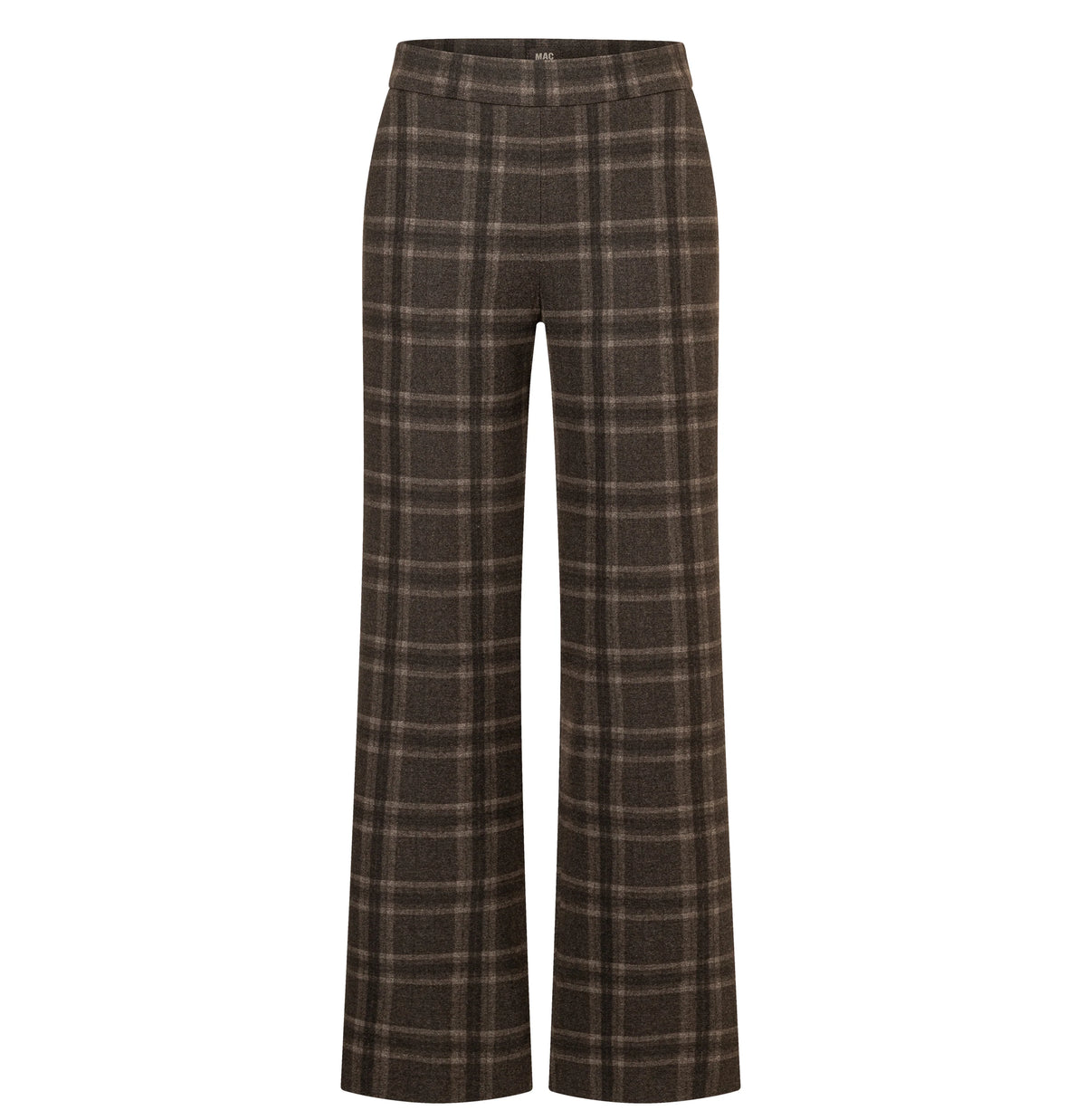 MAC Chiara Wide Leg Pantalon Night Brown Check