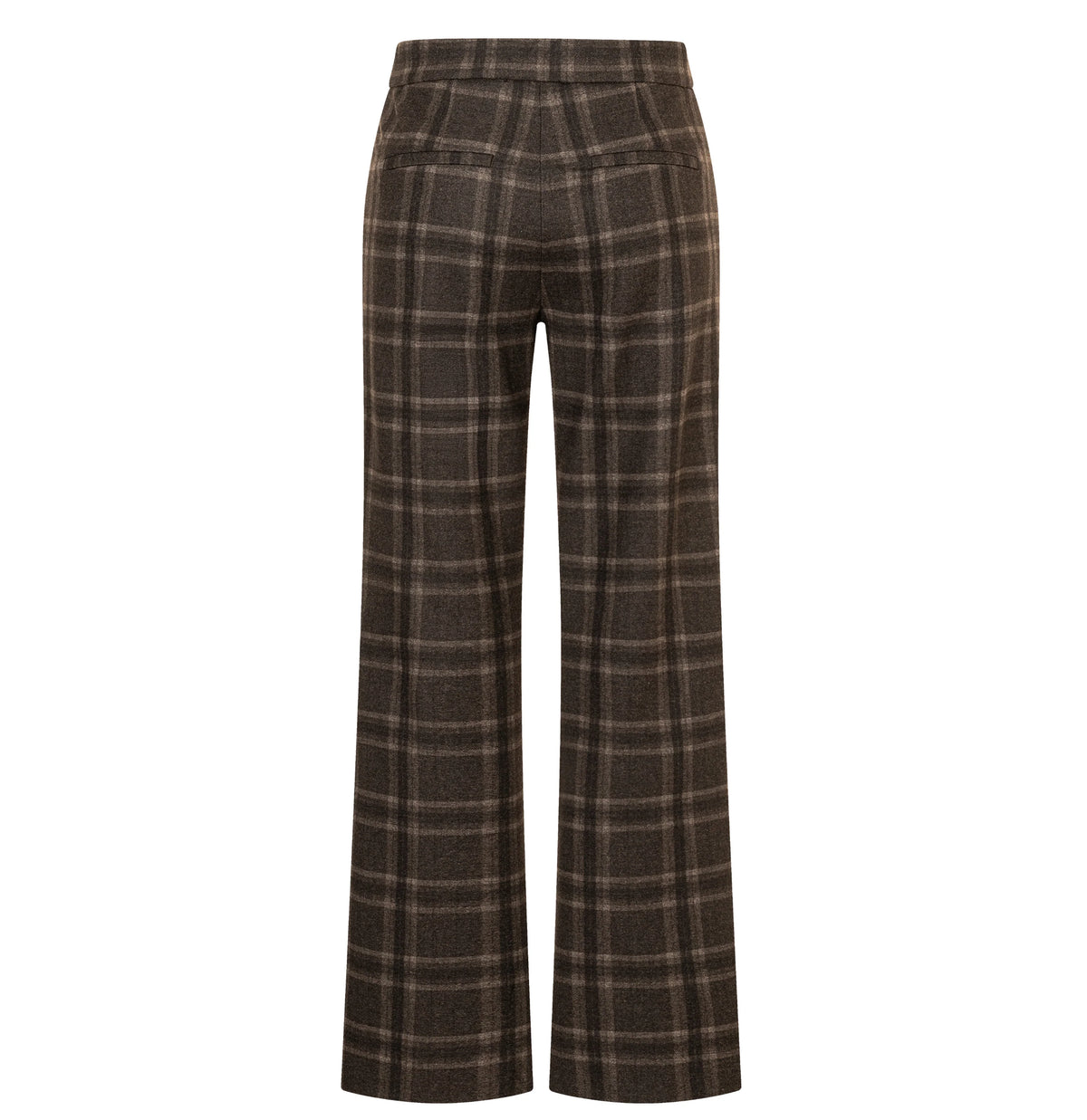 MAC Chiara Wide Leg Pantalon Night Brown Check