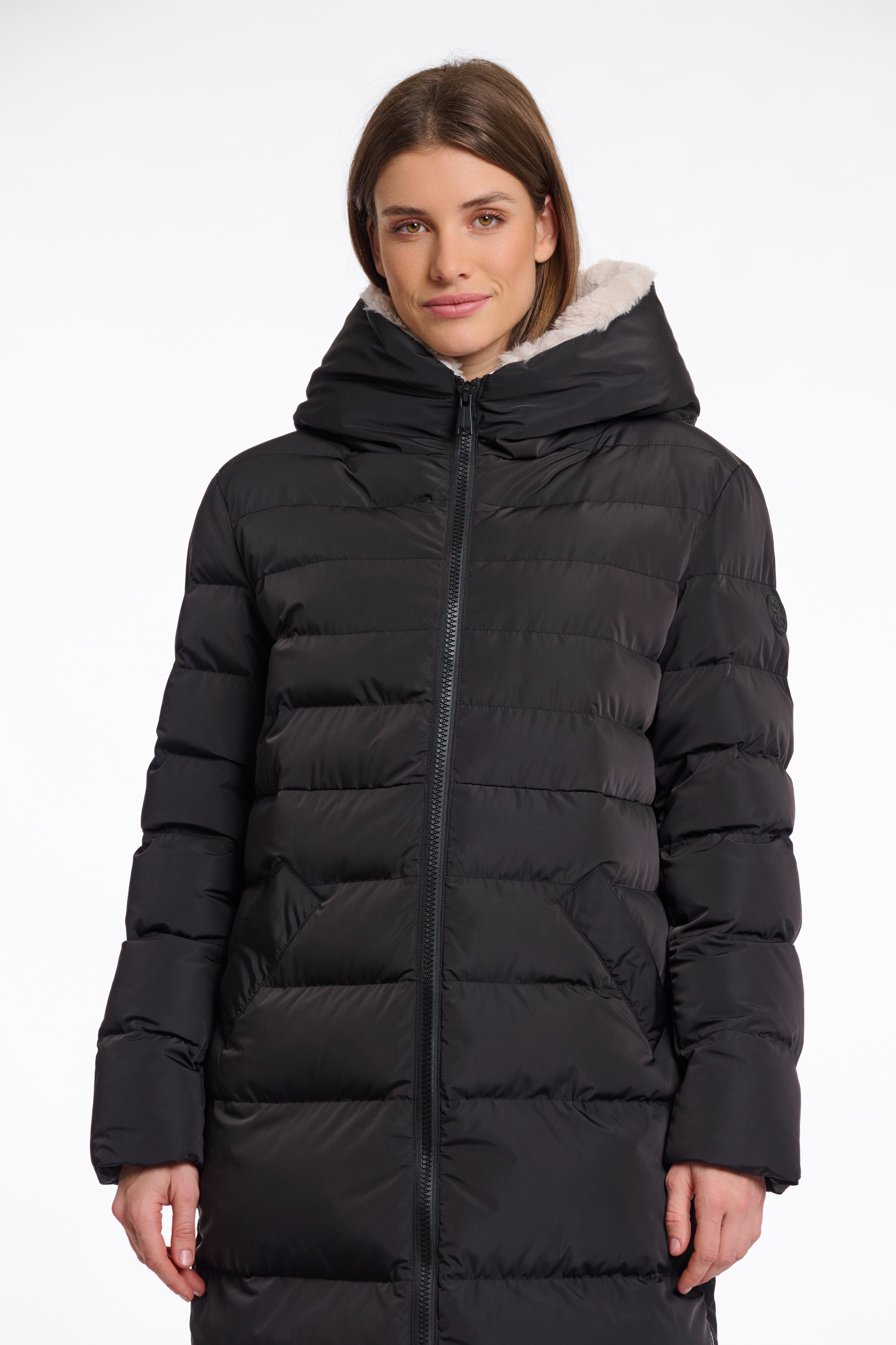 Rino & Pelle Keilafur jas zwart