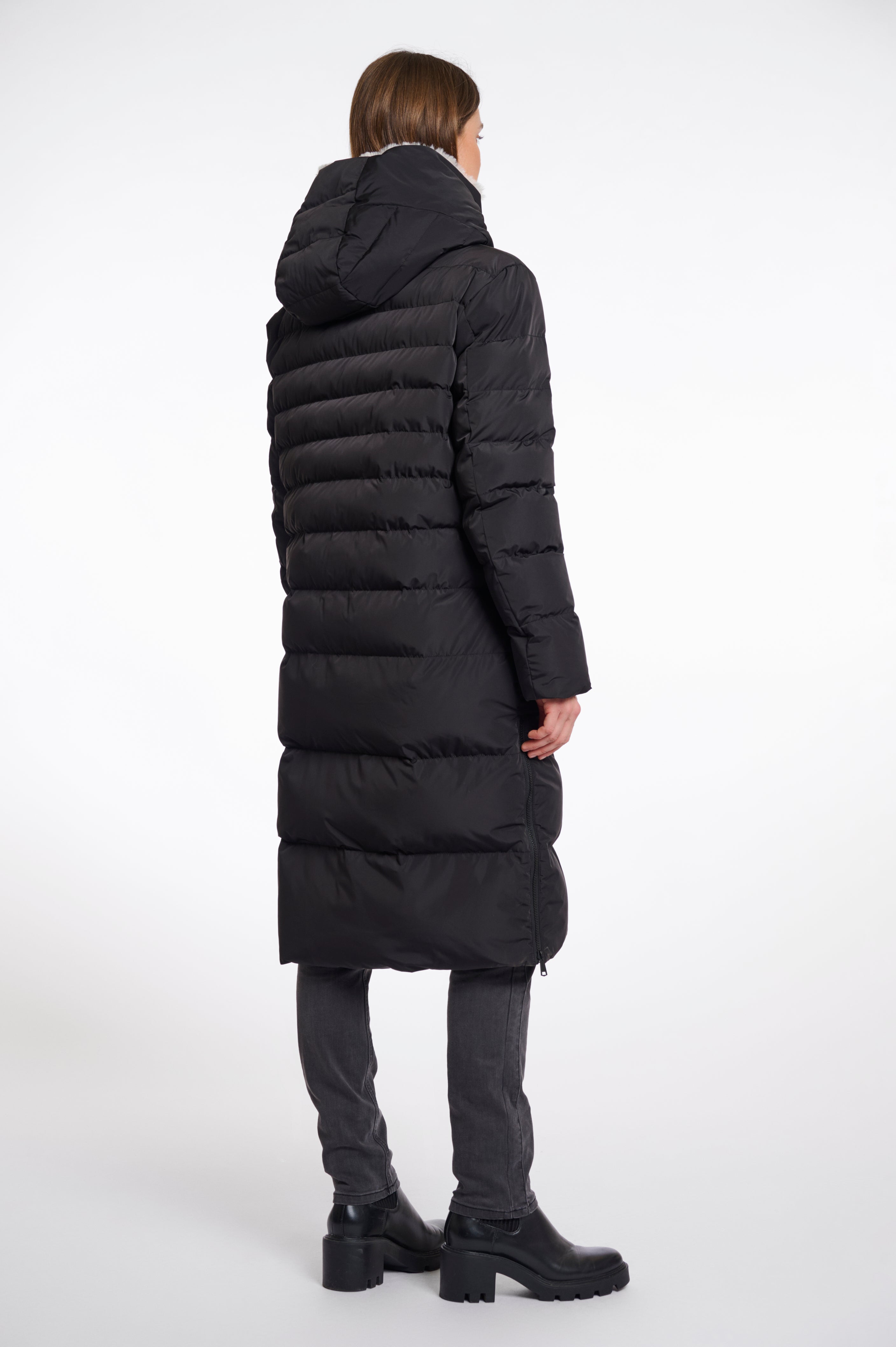 Rino & Pelle Keilafur jas zwart