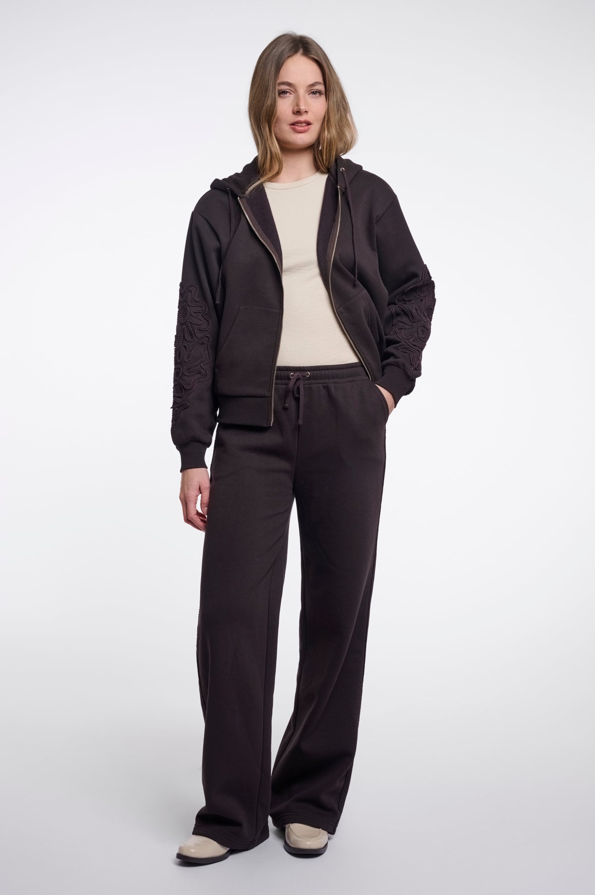 Rino & Pelle Lika Wide Leg Pants Coffee Roast