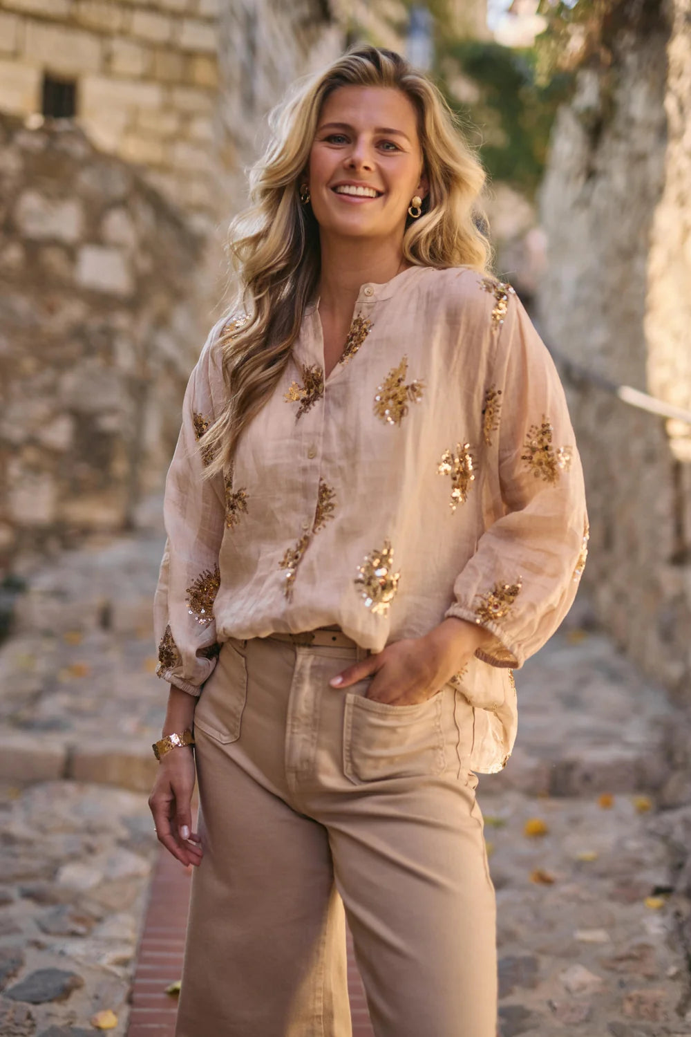 Nukus Lynn Blouse Sand/Gold