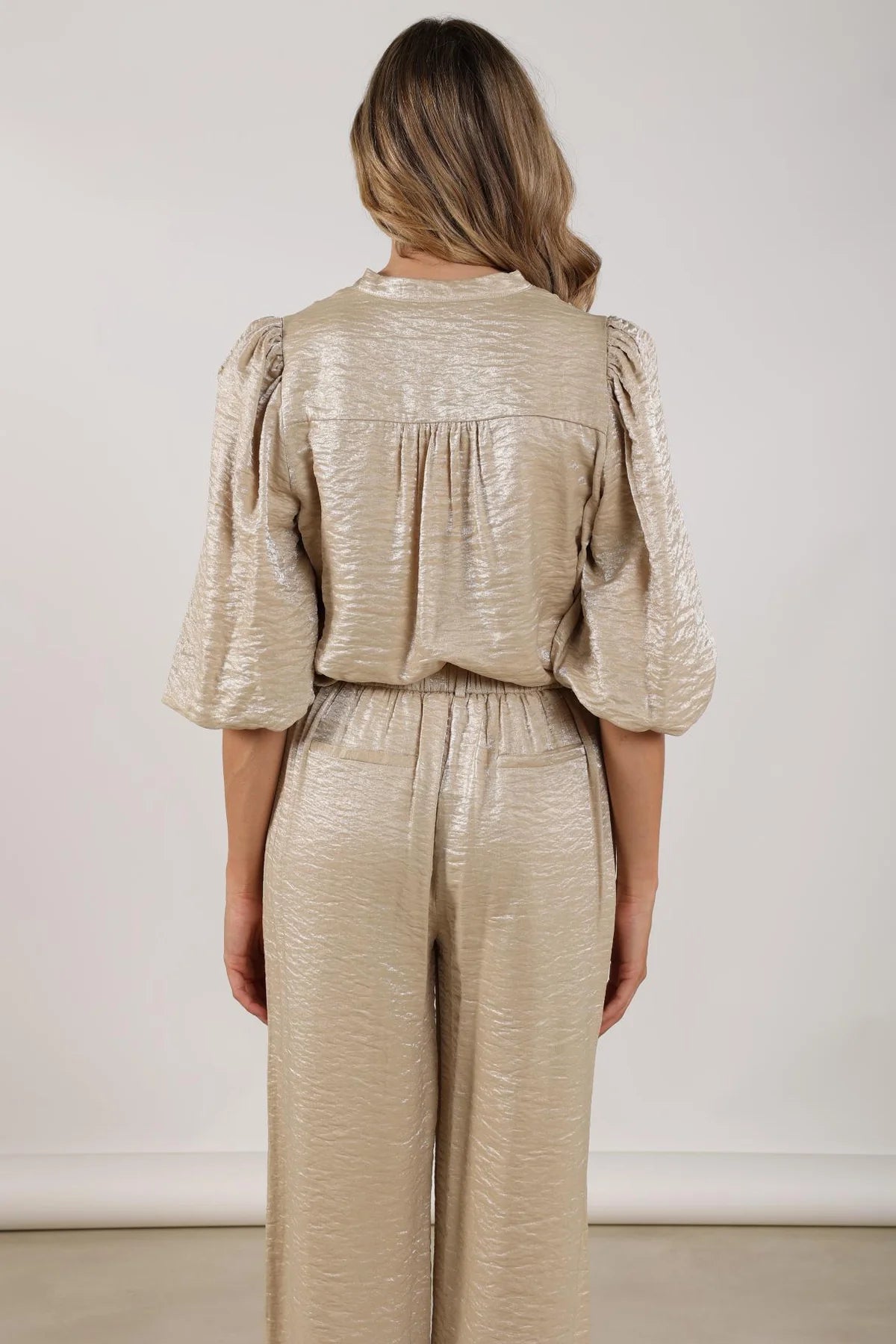 Nukus Rosie Blouse Shiny Sand