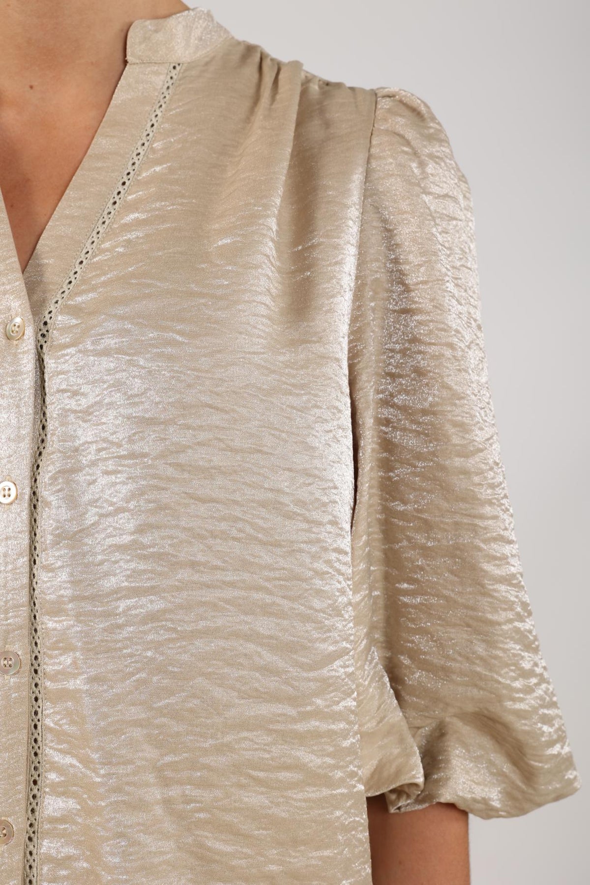 Nukus Rosie Blouse Shiny Sand