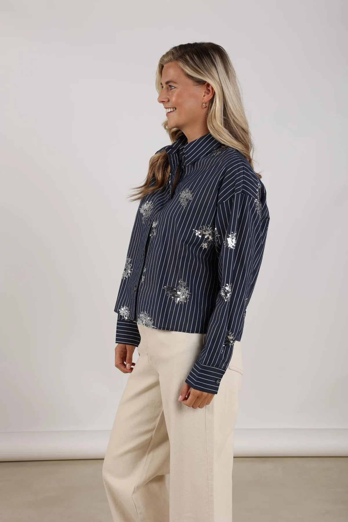 Nukus Tessa Blouse Paillet Navy