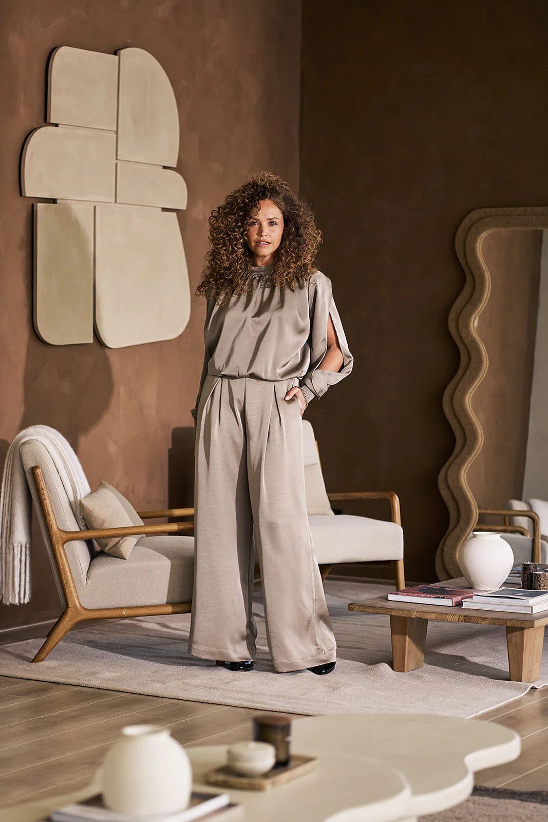 Label Dot Rhode Pantalon Taupe