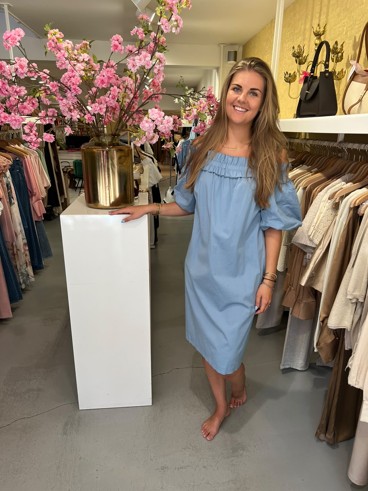 MVD Ibiza Midi Jurk Blauw