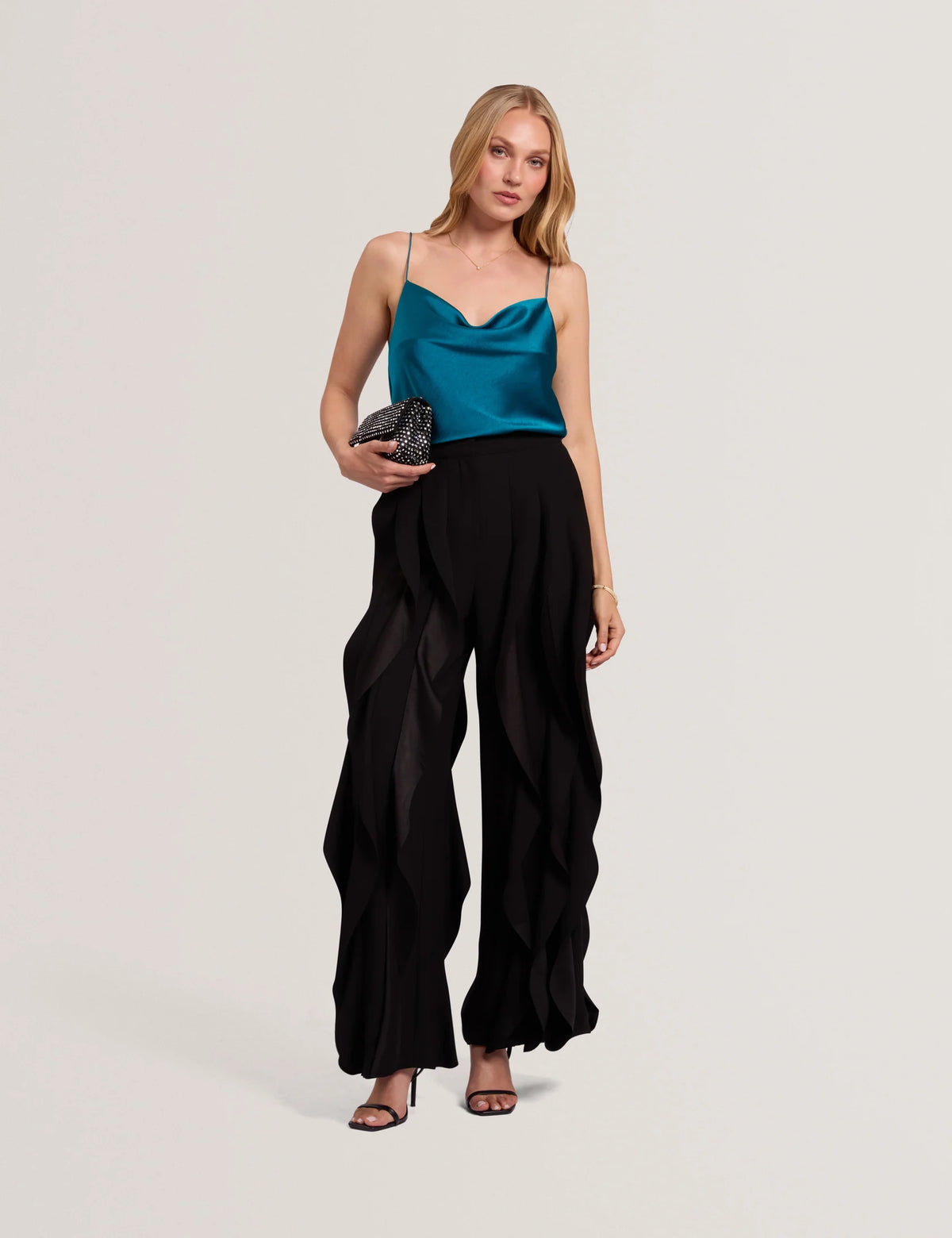 Ted Baker Caelfa Ruffle Detail Trouser Black