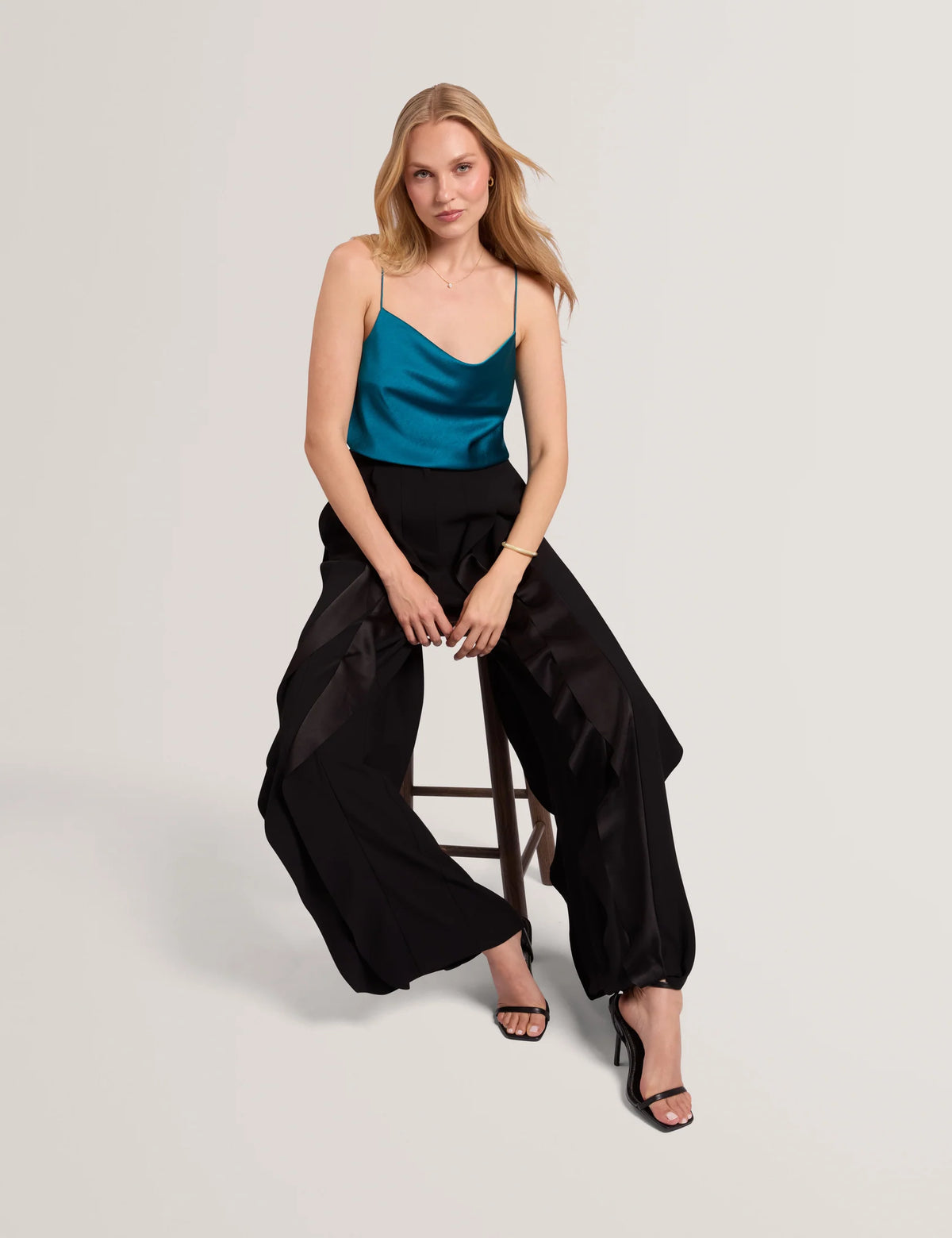 Ted Baker Caelfa Ruffle Detail Trouser Black