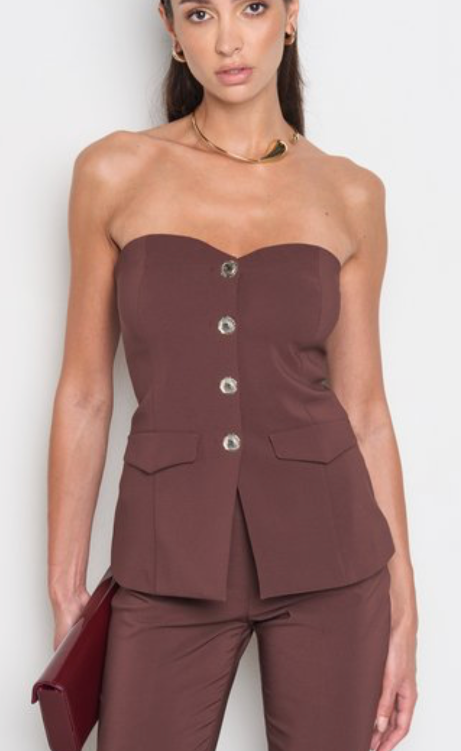 Rinascimento Bustier Top bruin