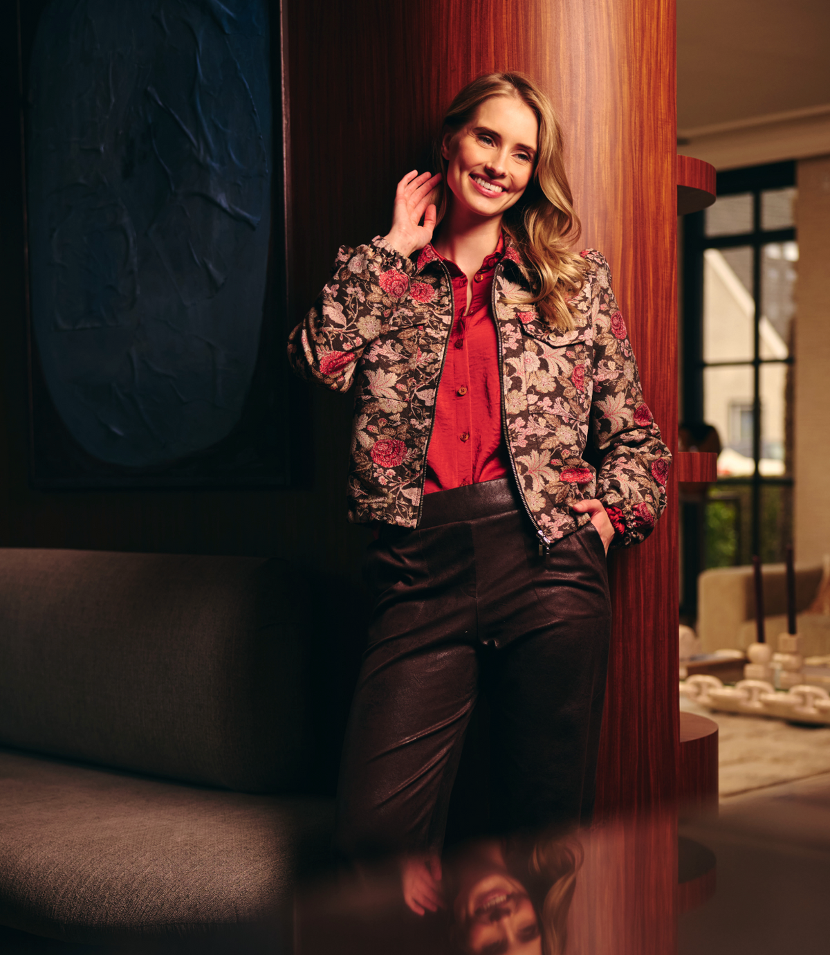 Helena Hart Blazer Riga Bloem Aster Choco