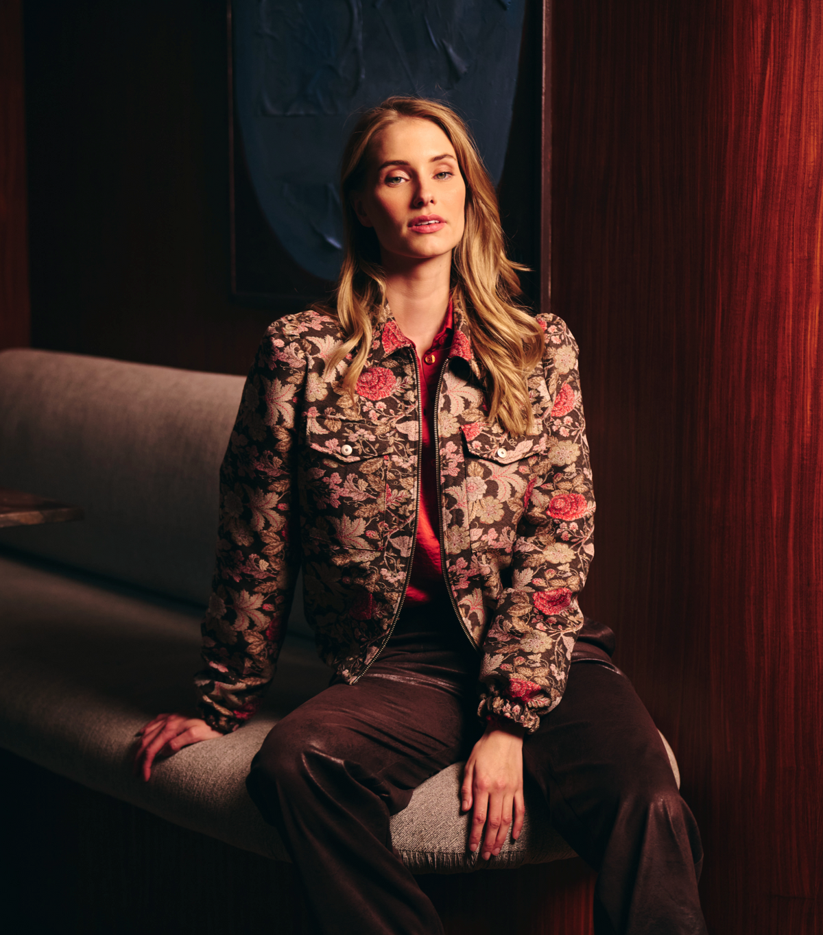 Helena Hart Blazer Riga Bloem Aster Choco